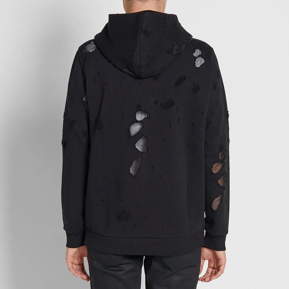 Givenchy Black Destroyed Logo Hoodie Size US L / EU 52-54 / 3 - 4 Thumbnail