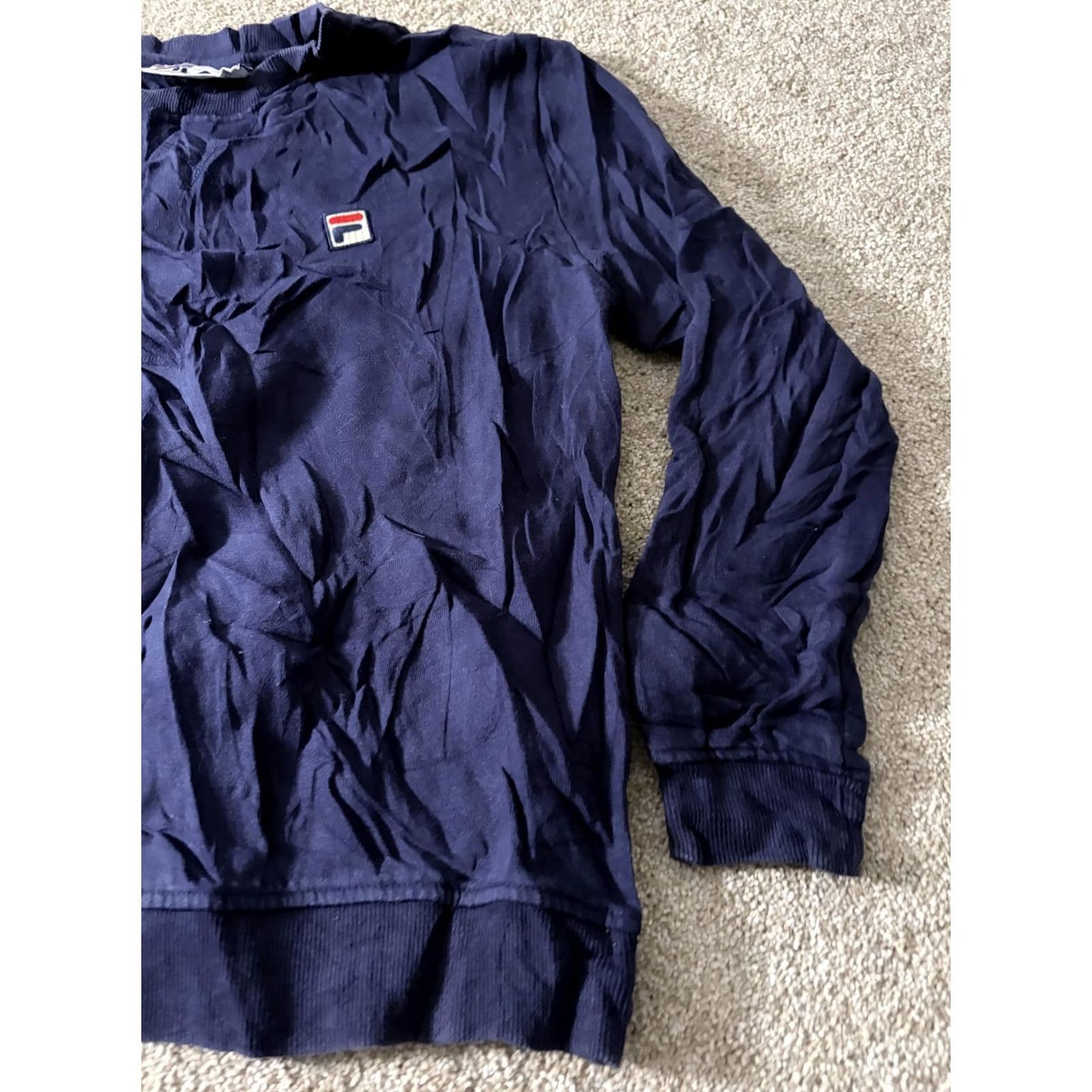 Fila FILA Mens Medium Blue Lightweight Pullover Crewneck Sweatshirt Small Logo Casual Size US M / EU 48-50 / 2 - 3 Thumbnail