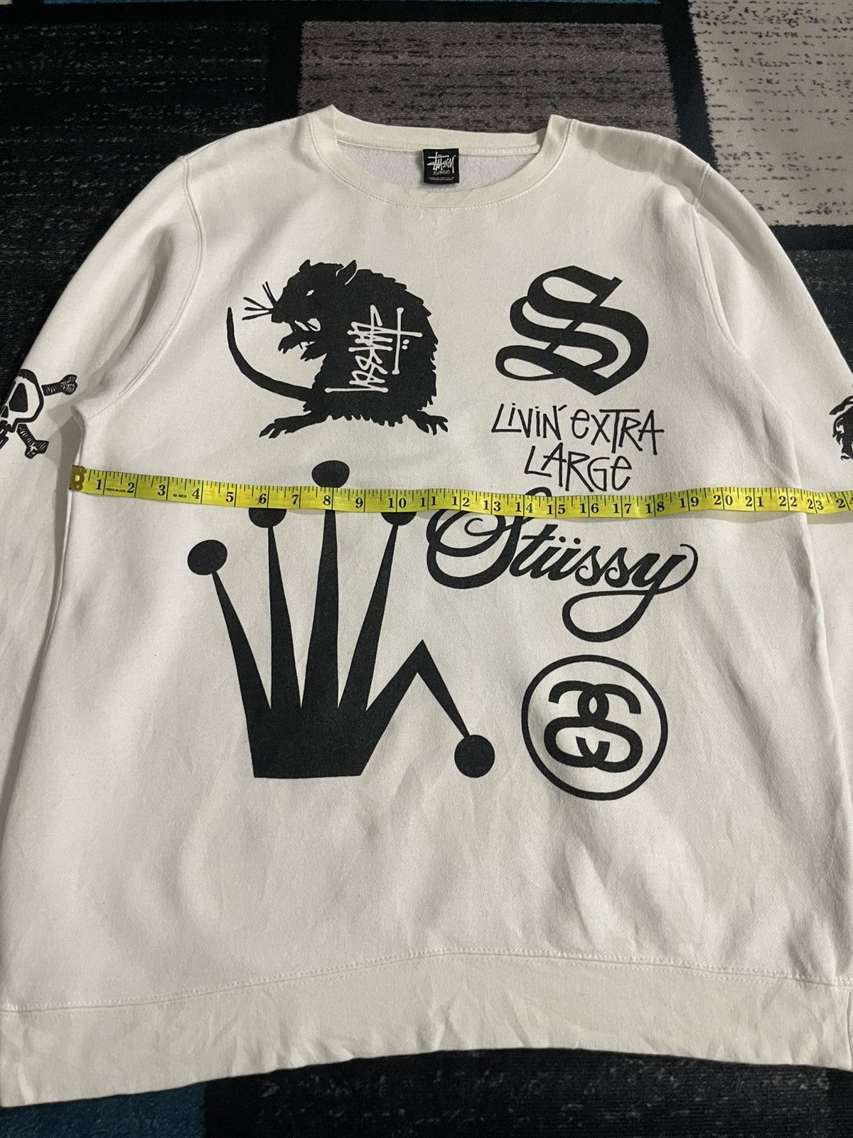 Stussy Vintage Stussy Crown Collage Fullprint Sweatshirt Size US XL / EU 56 / 4 - 17 Thumbnail