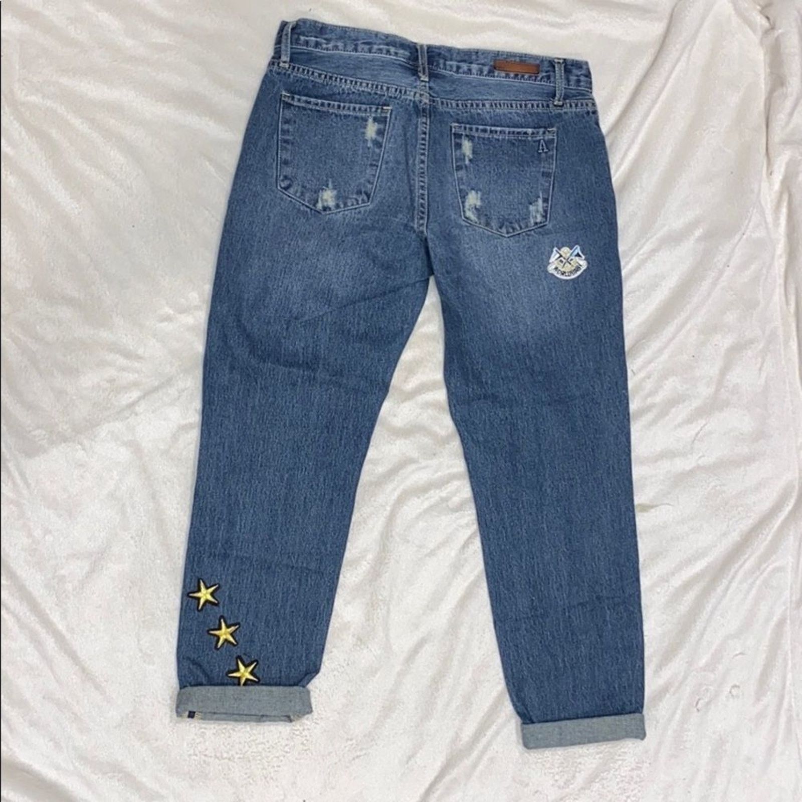 Other Articles of Society Patchwork Destroyed Denim Jeans | Sz 27 Size 27" / US 4 / IT 40 - 8 Thumbnail