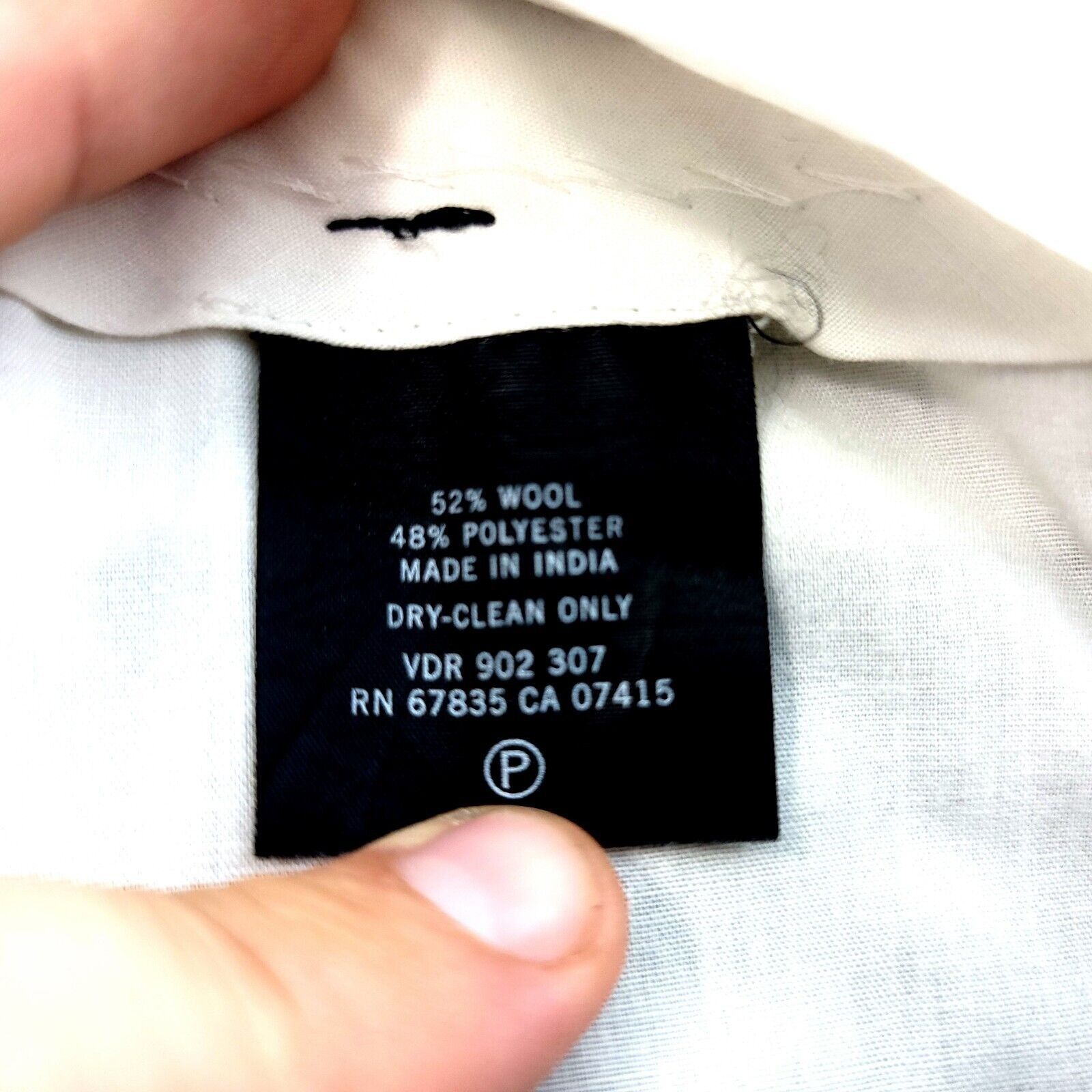 Nautica DAMAGED Nautica Rigger Wool Polyester Gray Windowpane Pleate Size 40R - 9 Thumbnail
