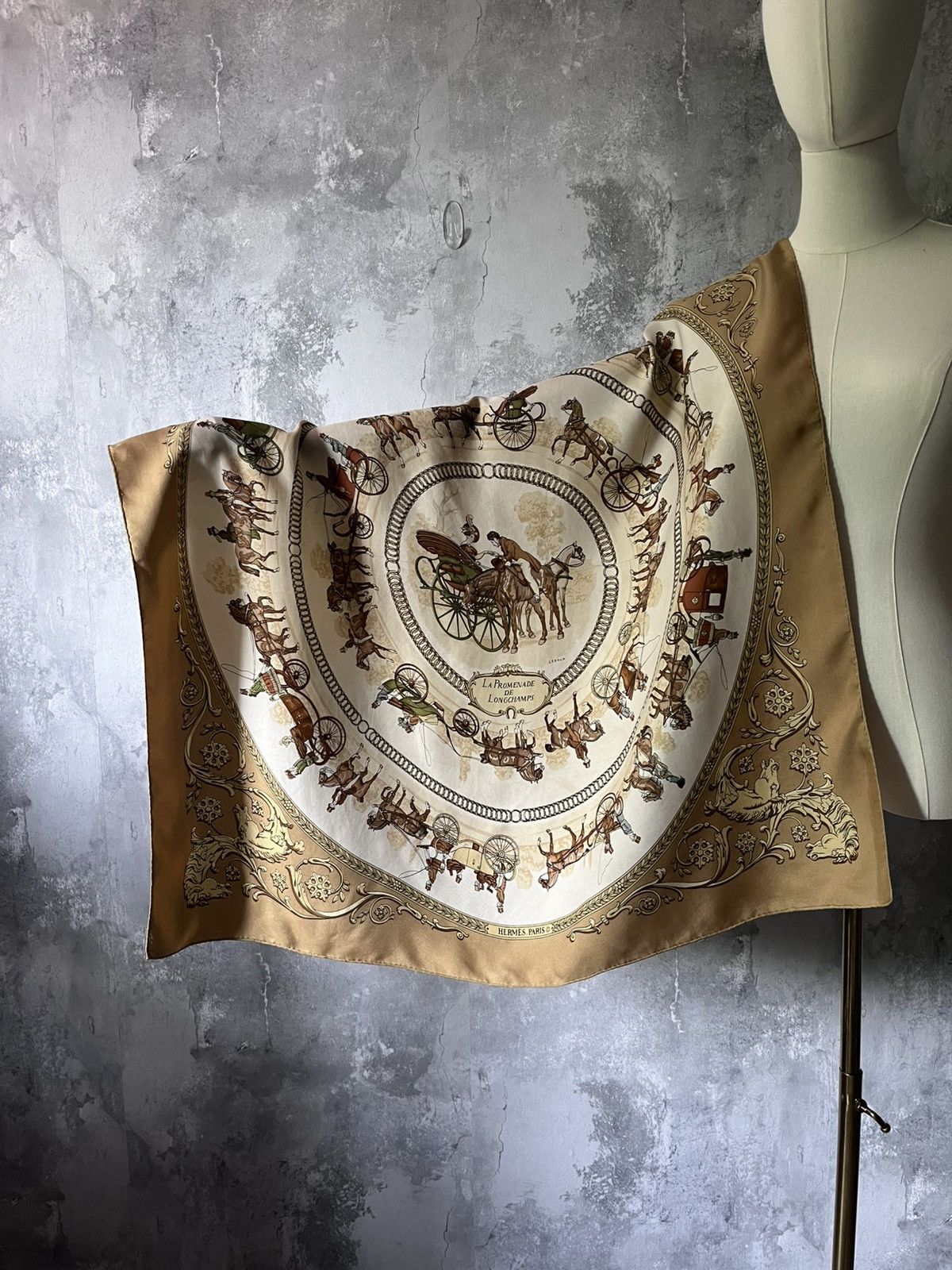 Hermes Hermes ''La Promenade De Longchamps'' by Ledoux silk scarf Size ONE SIZE - 1 Thumbnail