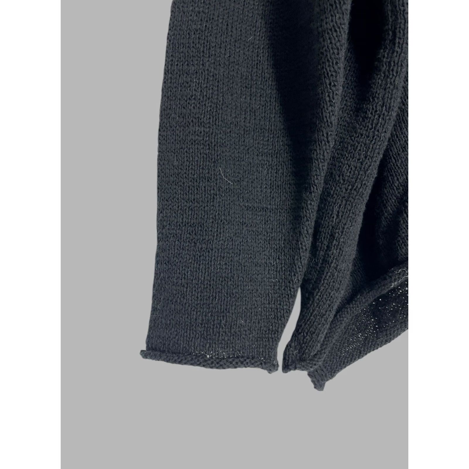 Vintage Rundholz Black Label Woman's Black Oversized Knit Sweater Jumper Size S Size 28" / US 6 / IT 42 - 6 Thumbnail