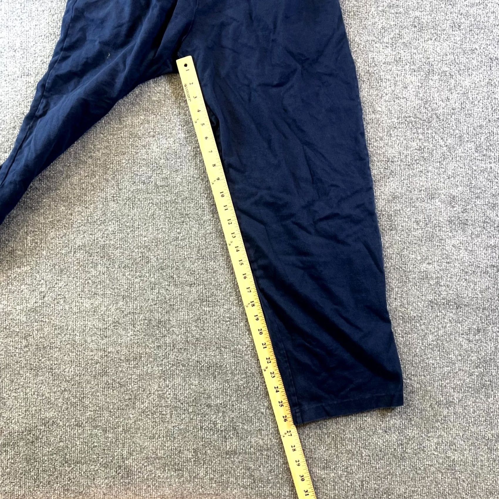 Lands' End Lands' End Pants Men Medium 32-34 Navy Blue Drawstring Straight Leg Loungewear Size US 31 - 4 Thumbnail