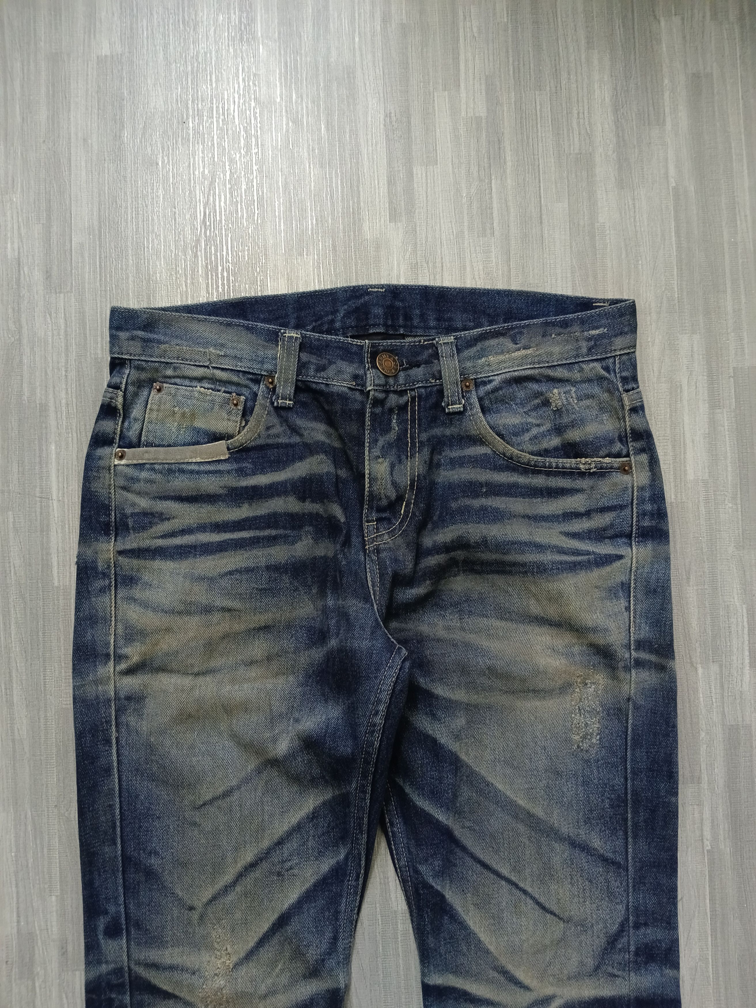 Japanese Brand FLARE SICK OLD ARMY DENIM PANT Size US 30 / EU 46 - 4 Thumbnail
