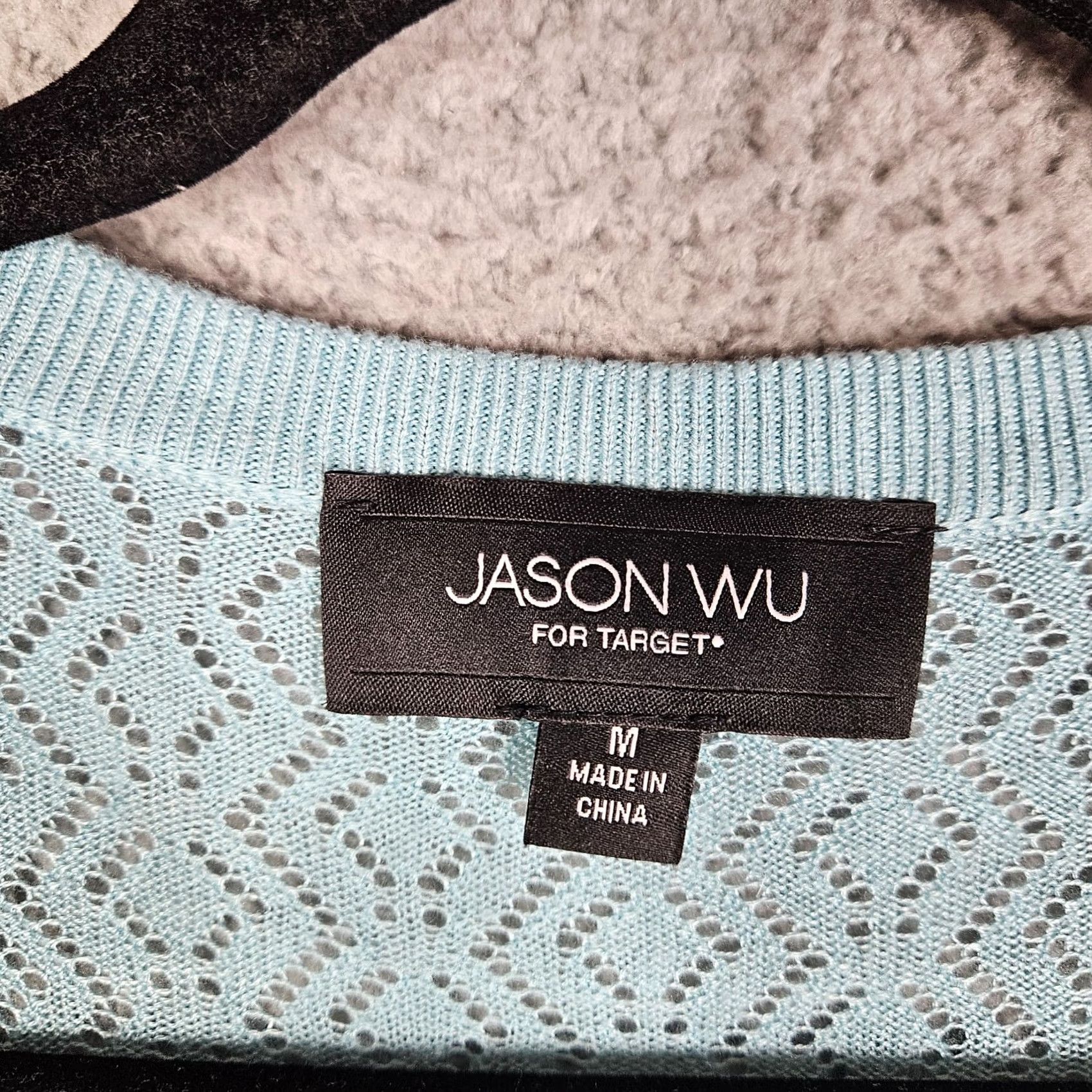 Jason Wu JASON WU FOR Target Women's Blue Pointelle Cardigan Size M Size M / US 6-8 / IT 42-44 - 5 Thumbnail