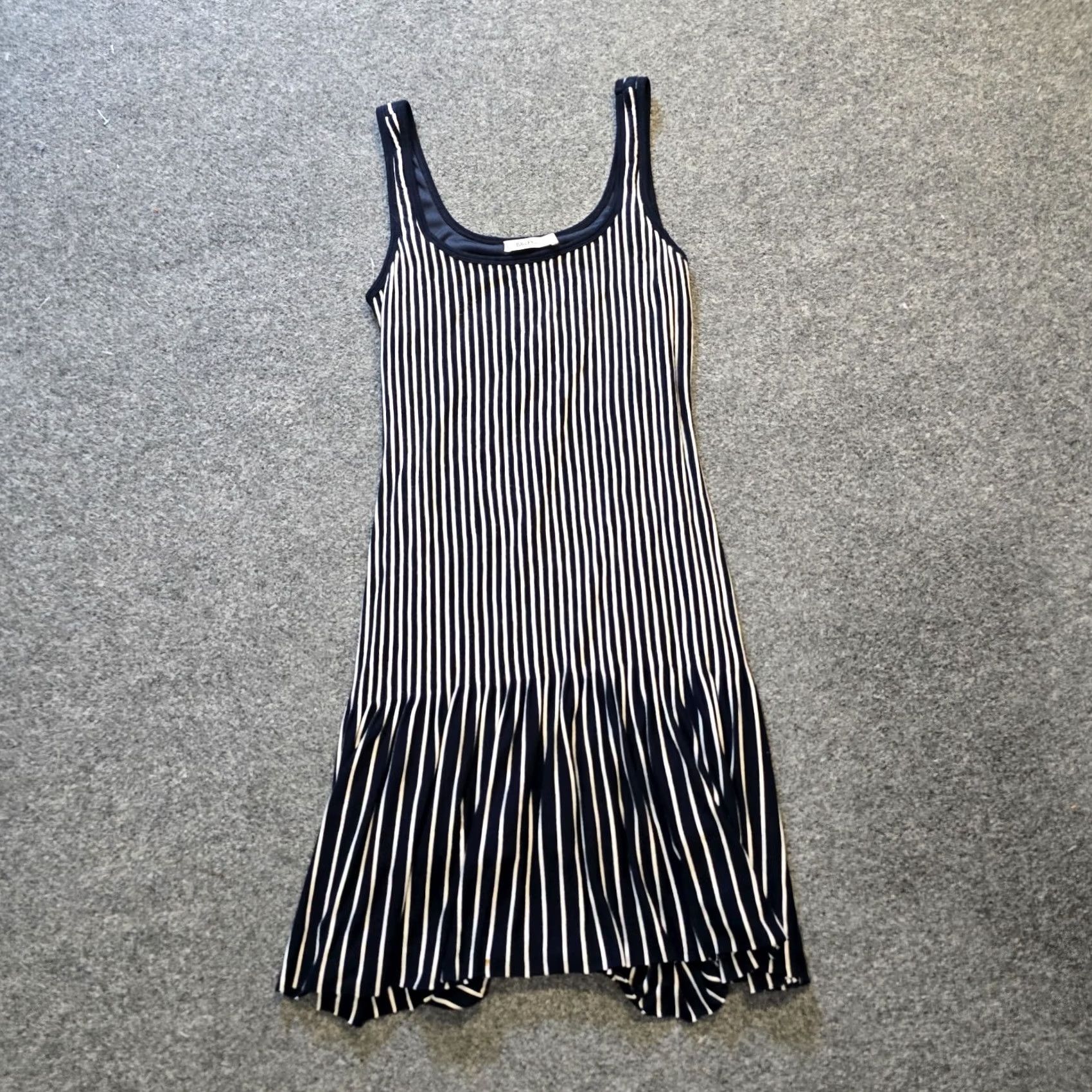 Bailey 44 Bailey 44 Dress Womens Size Small Blue Striped Ruffle Bottom Sleeveless Casual Dress Size 28" / US 6 / IT 42 - 2 Thumbnail