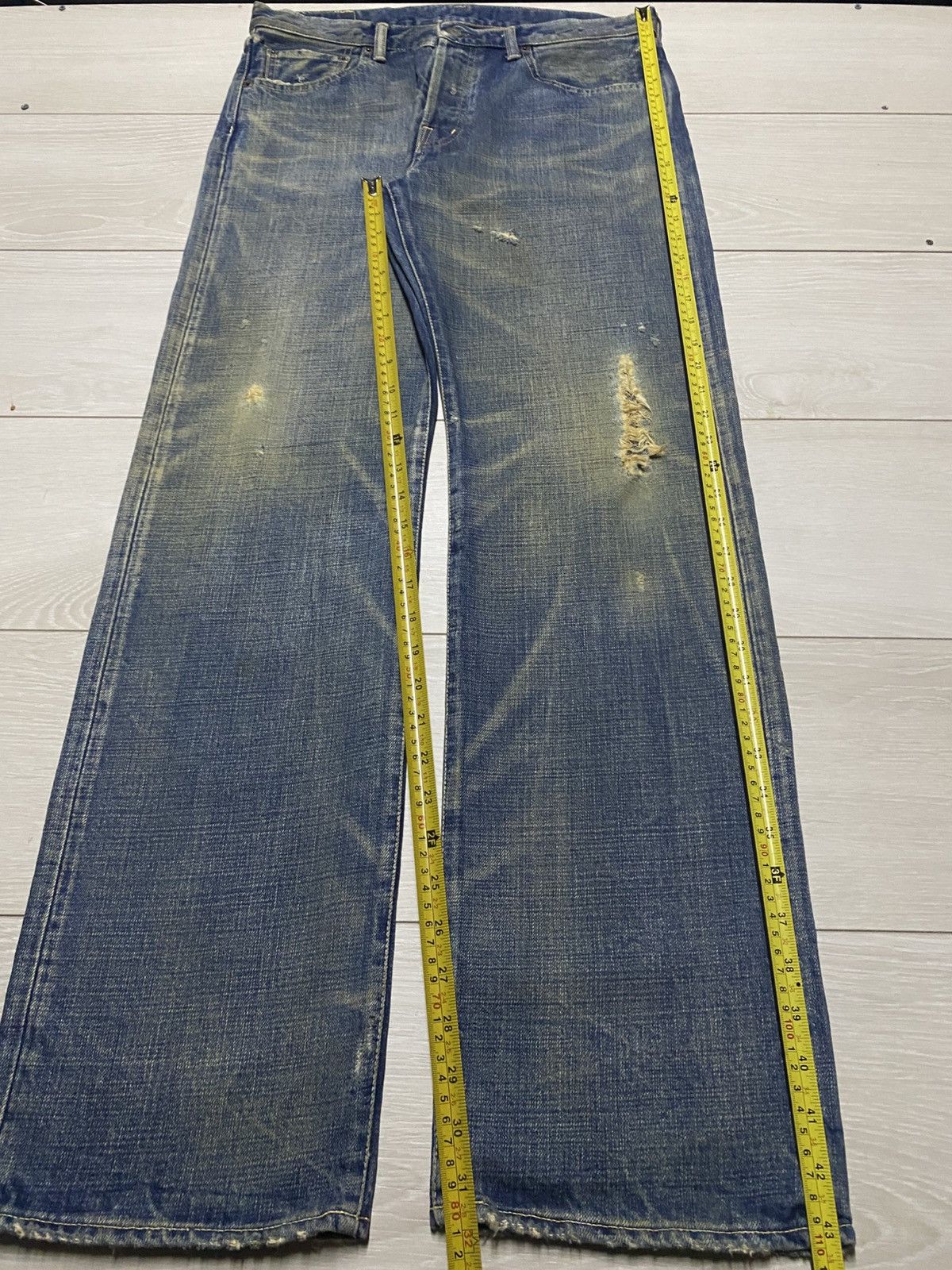 Levi's Vintage Levis Japan Mud Wash Rusty Distressed Loose Jeans Size US 33 - 16 Thumbnail