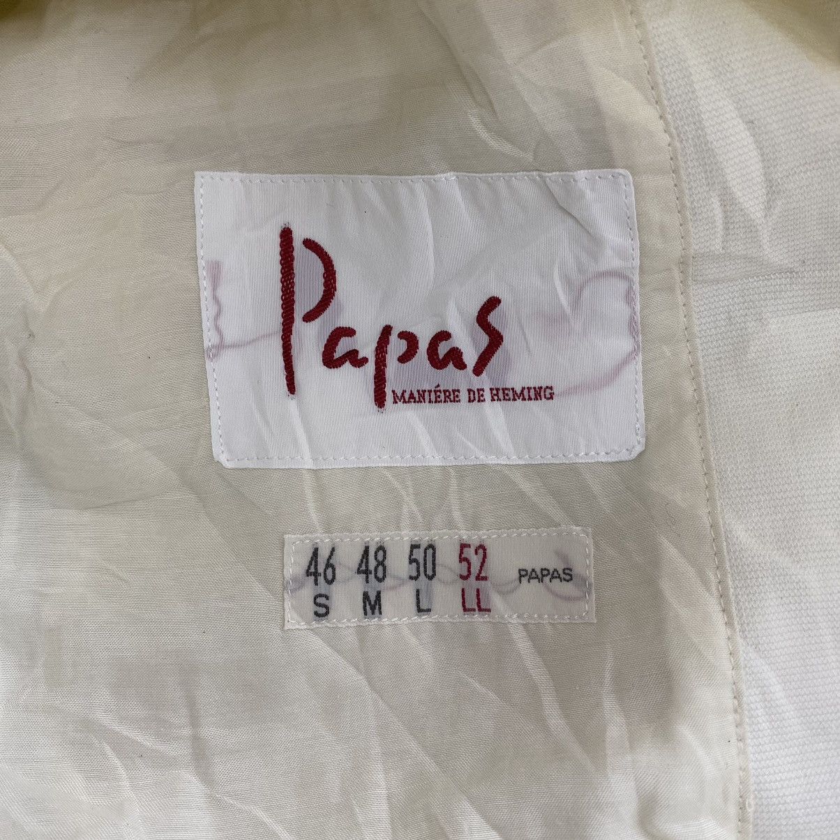 Jean Vintage PAPAS JEANS White Blazer Coat Size US XL / EU 56 / 4 - 3 Thumbnail