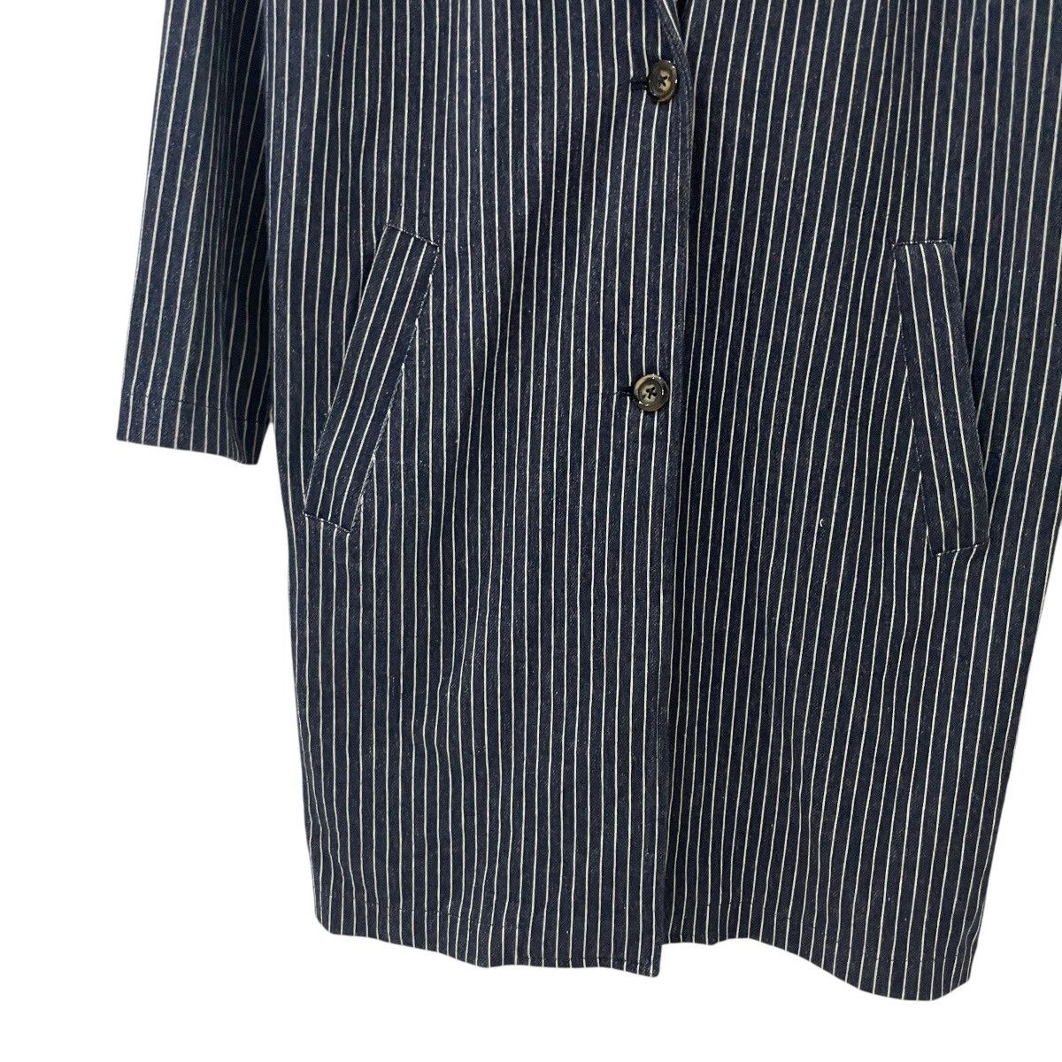 Japanese Brand Vintage Y2k Any Farm Japan Hickory Stripe Jacket Size L / US 10 / IT 46 - 3 Thumbnail