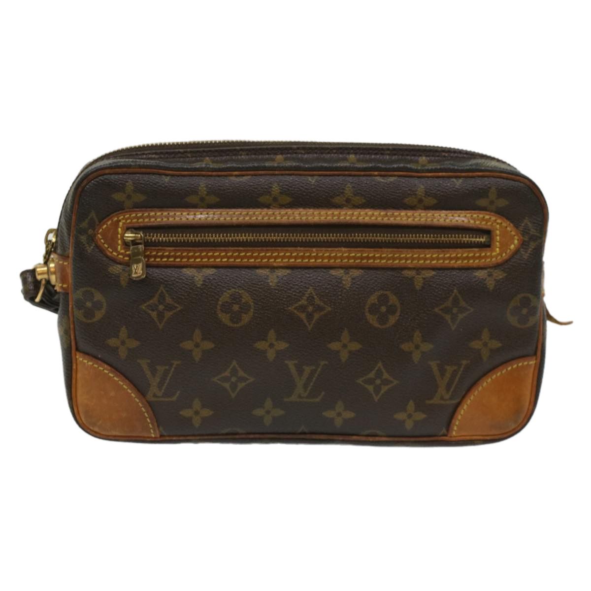 Louis Vuitton Marly Dragonne Brown Canvas Clutch Bag (Pre-Owned) Size ONE SIZE - 1 Thumbnail