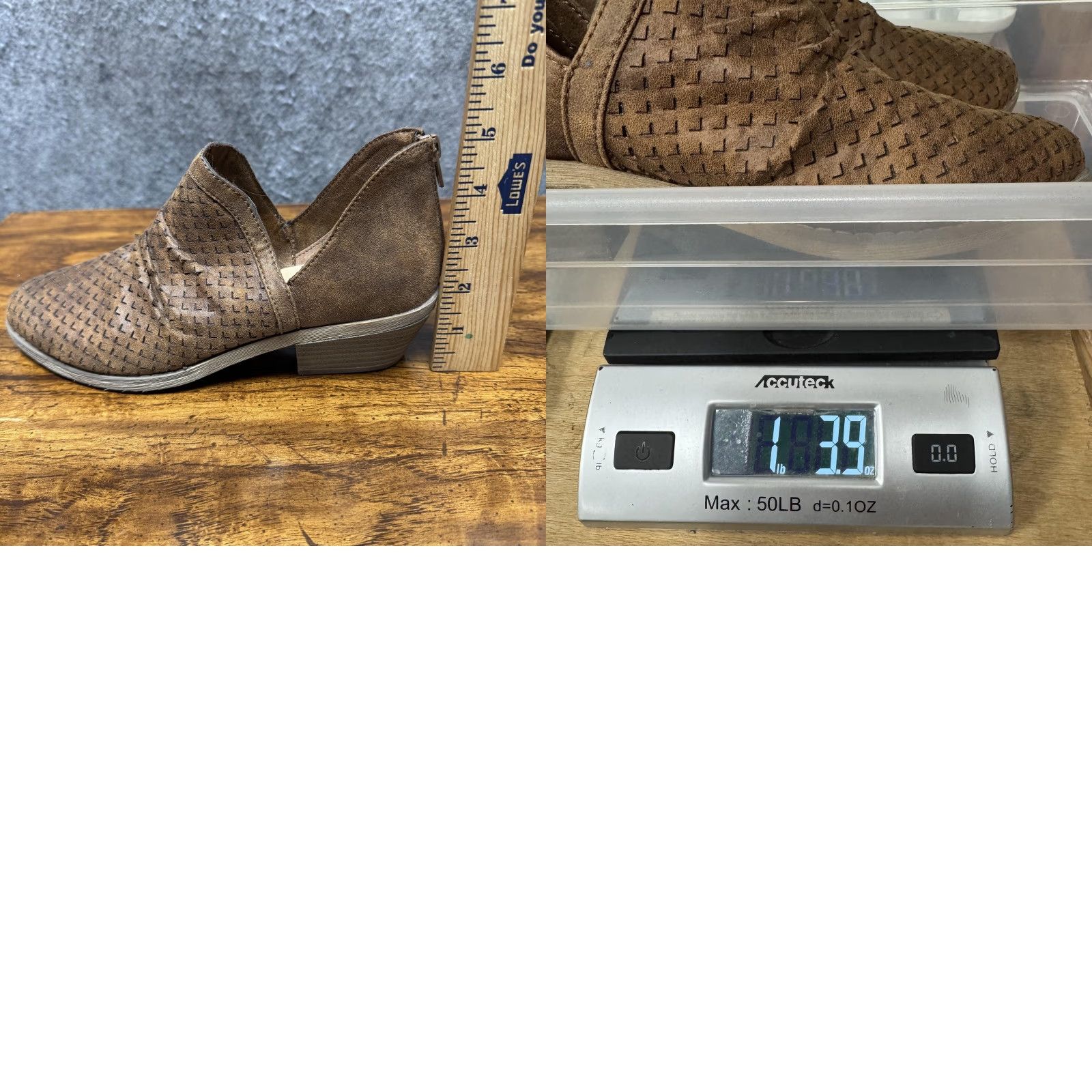Vintage Report Daxton Boots Womens 7.5 Brown Ankle Bootie Cutout Perforated Low Heel Boots Casual Geometric Laser-Cut Breathable WMS 7.5 DAXTON Womens Size US 8 / IT 38 - 10 Thumbnail