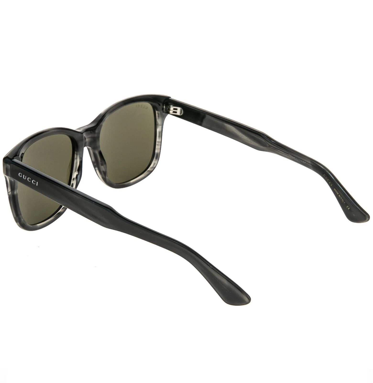 Gucci GUCCI GG0050S 0050 Classic Square Grey Horn Sunglasses 004 Size ONE SIZE - 8 Thumbnail