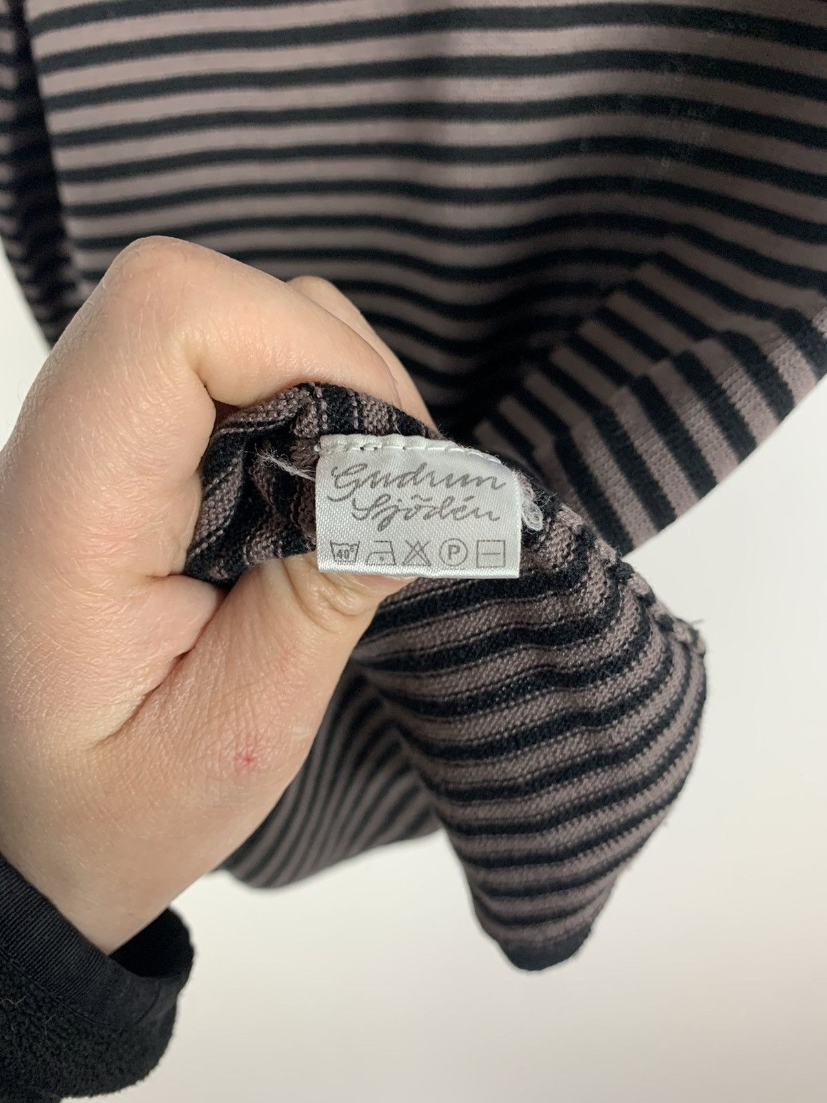 Gudrun Sjoden Vintage Gudrun Sjoden Striped Cotton Brown T-Shirt Size M Size M / US 6-8 / IT 42-44 - 6 Thumbnail
