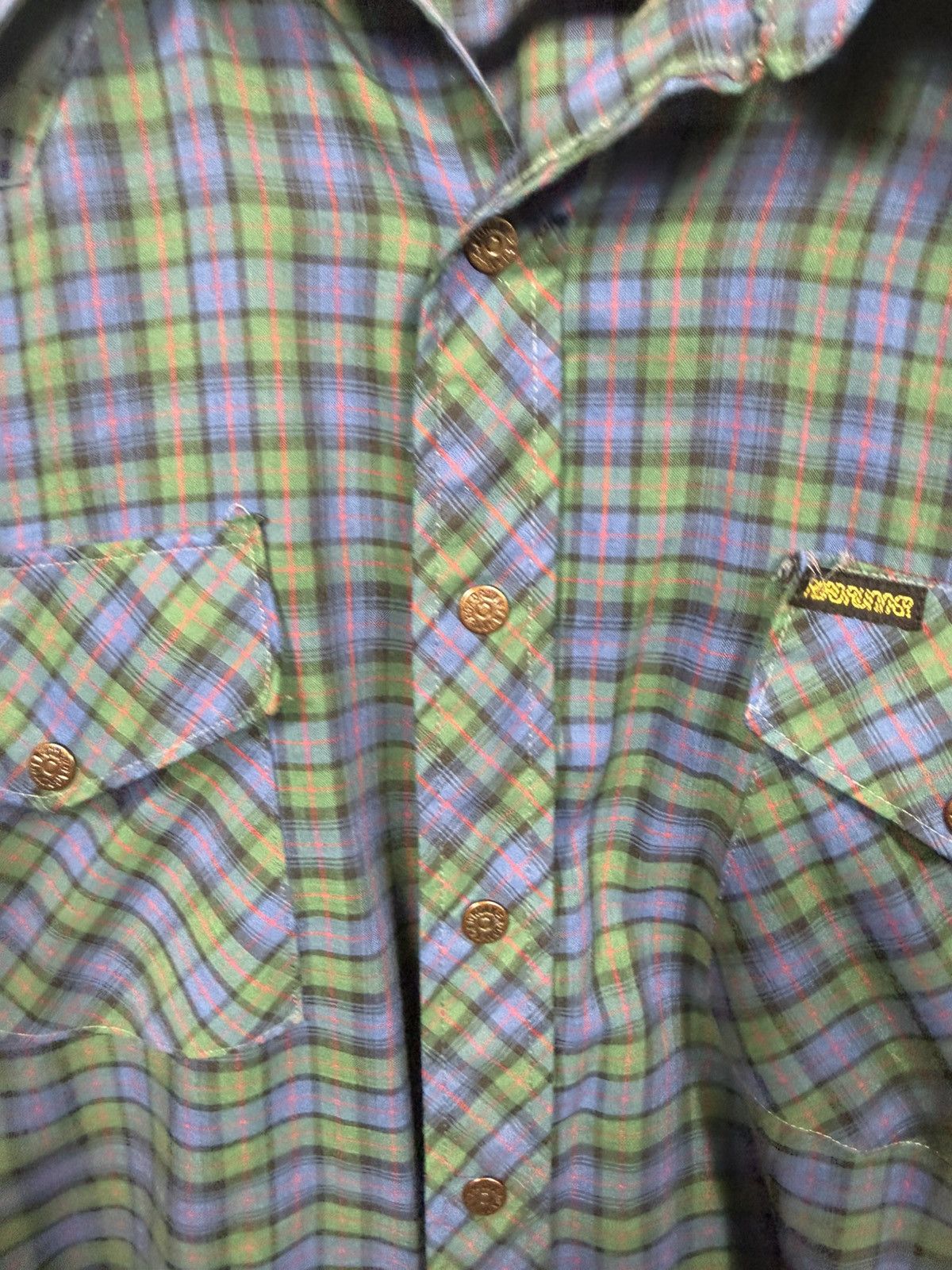 Other Vintage Road Runner Pearl Snap Western Cowboy Plaid Shirt Size US XL / EU 56 / 4 - 6 Thumbnail