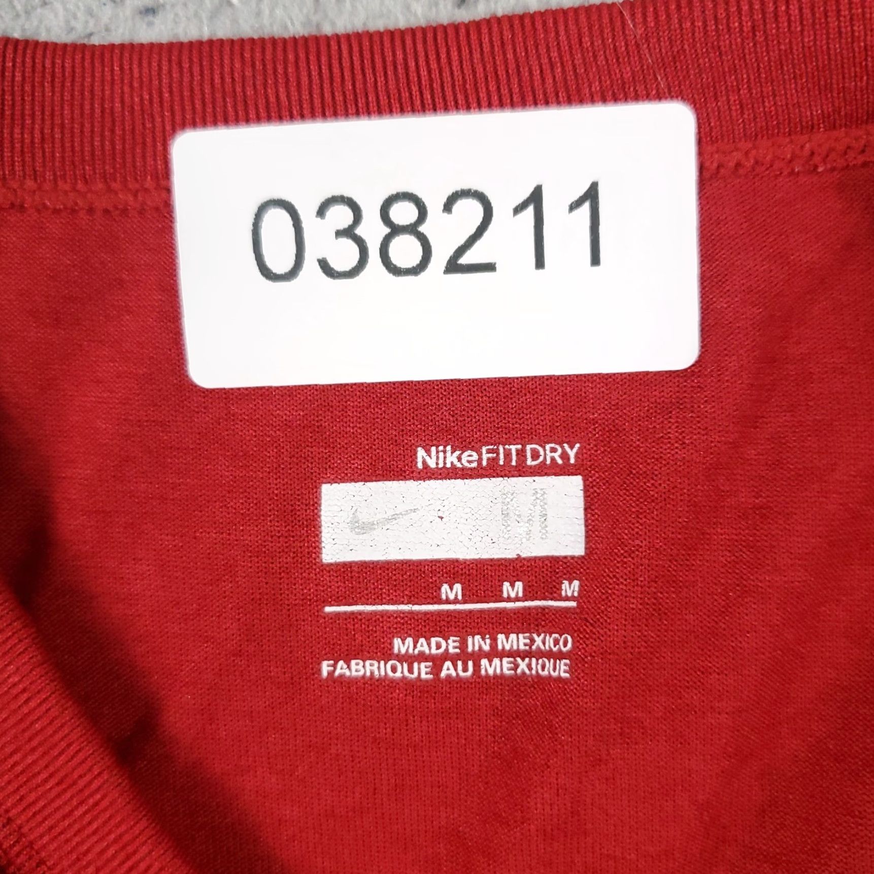Nike Nike T Shirt Mens Size Medium Red Swoosh Casual Short Sleeve Adult Crew Neck Logo Cotton Blend Regular - Sports Modern Classic Mens Size US M / EU 48-50 / 2 - 7 Thumbnail