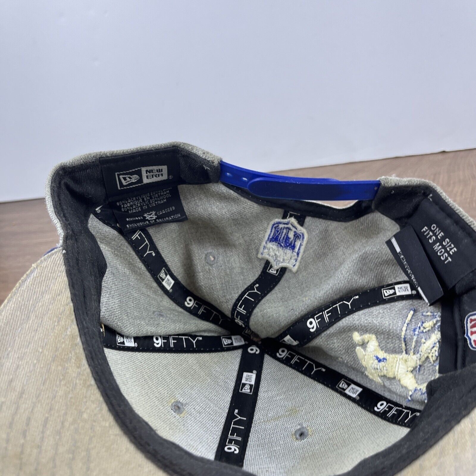 New Era Indianapolis Colts Hat New Era 9FIFTY Gray Snapback Hat Adju Size ONE SIZE - 20 Thumbnail