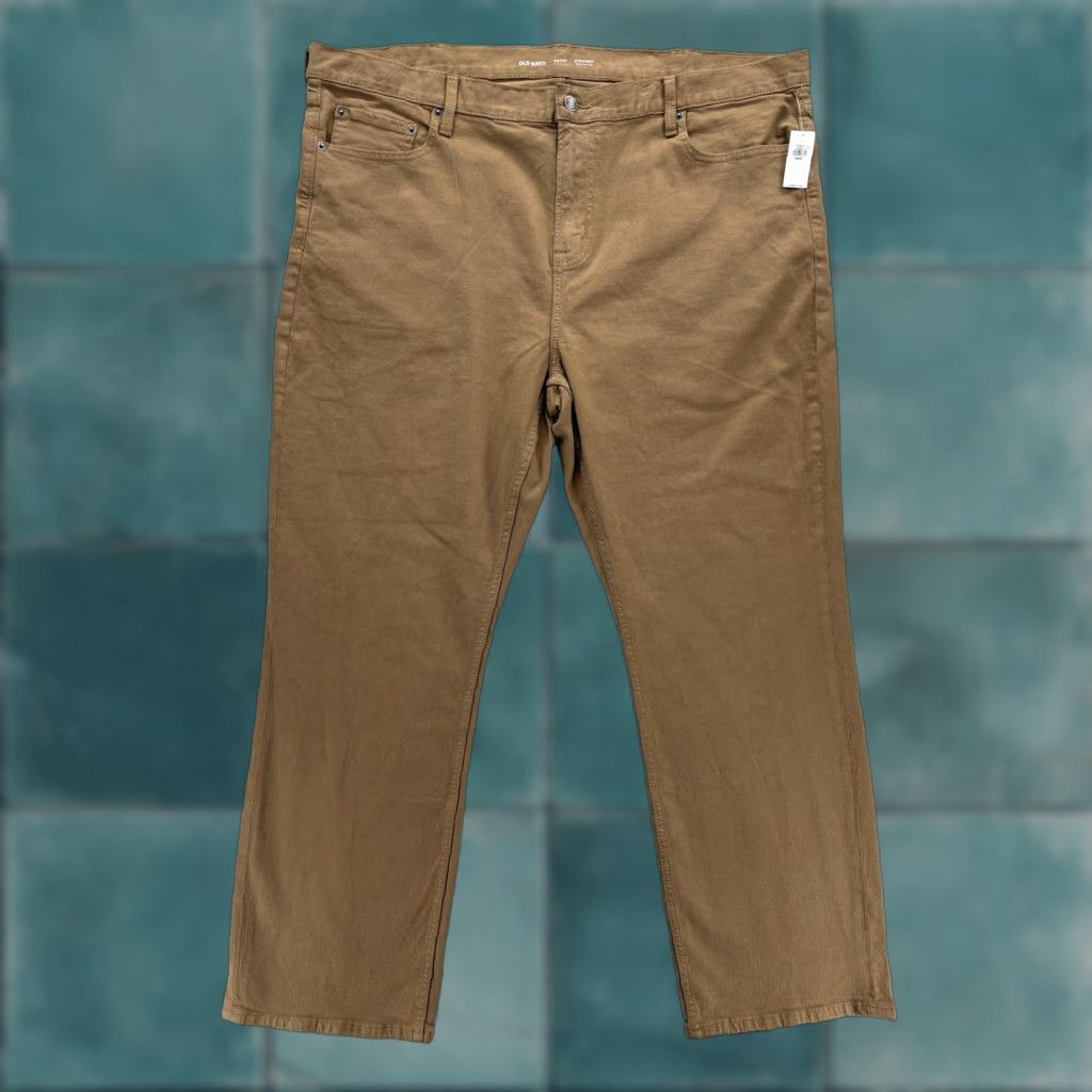 Old Navy Old Navy Built-In Flex Pants Mens 46x32 Brown Straight Stretch 5-Pocket Casual Size US 30 / EU 46 - 1 Thumbnail