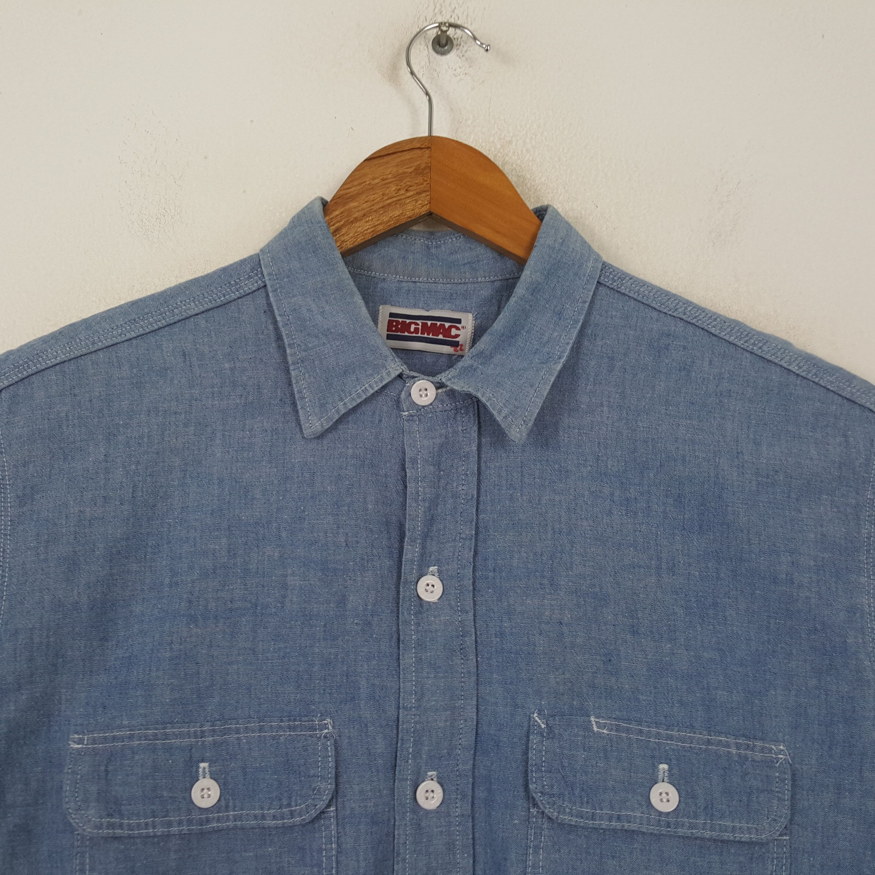 Big Mac Vintage Big Mac Chambray Western Long Shirt RR11 Size US XXL / EU 58 / 5 - 2 Thumbnail