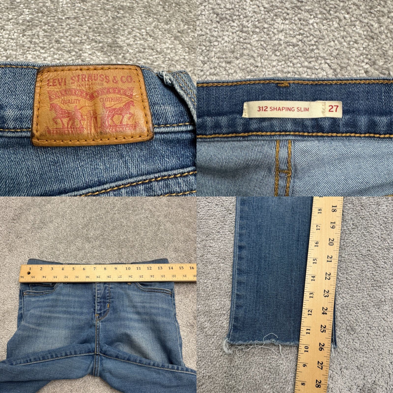 Levi's Levi's Jeans Womens Slim Shaping 312 Denim Blue Medium Wash 28x26 27 Regular Size 27" / US 4 / IT 40 - 8 Thumbnail