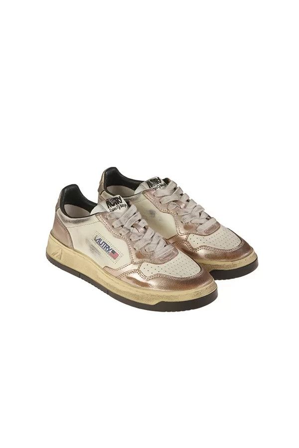 AUTRY o1y0725 Leather Low-Top Sneakers in Rose Gold/White Size US 6 / IT 36 - 6 Thumbnail