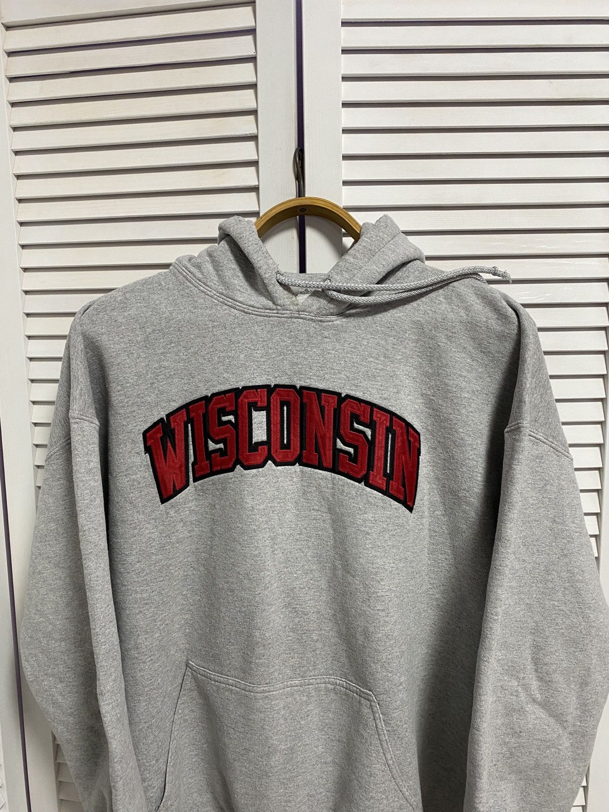 Vintage 📦 Vintage 90s Hoodie Wisconsin Track OVERSIZED YEEZY STYLE Size US XL / EU 56 / 4 - 3 Thumbnail