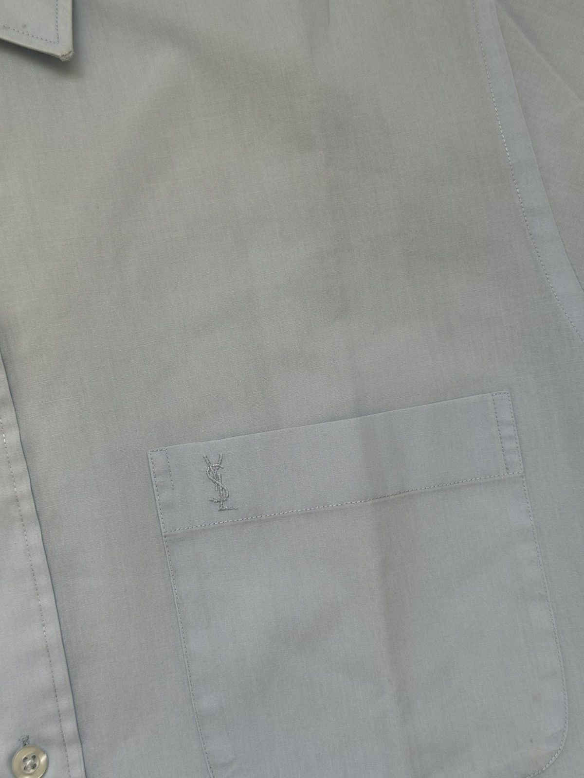 Yves Saint Laurent Vintage Yves Saint Laurent Shirts Sky Blue Logo Size US M / EU 48-50 / 2 - 7 Thumbnail