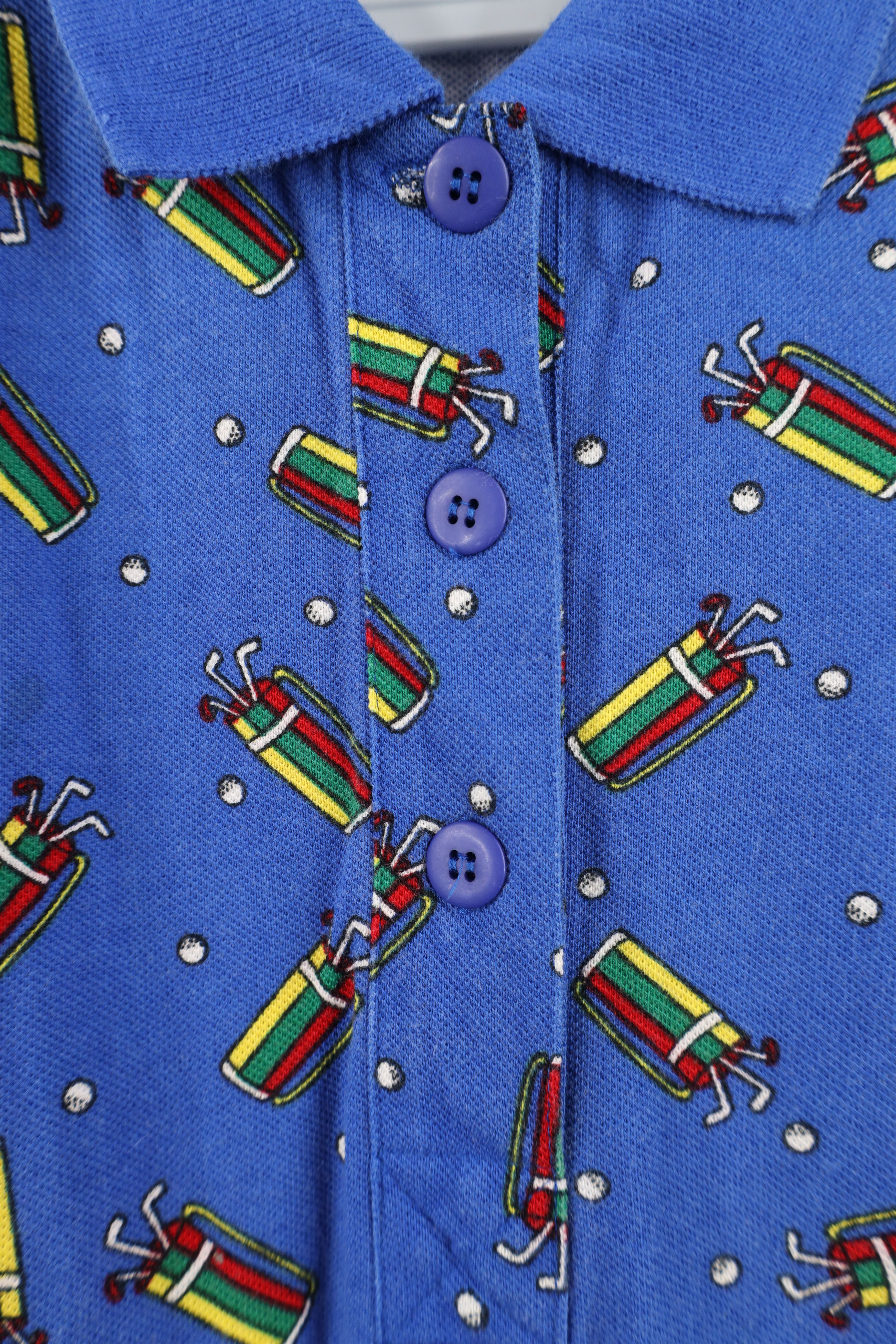 Vintage Vintage 90s Streetwear Rainbow Golf Bag All Over Print Polo Size L / US 10 / IT 46 - 4 Thumbnail