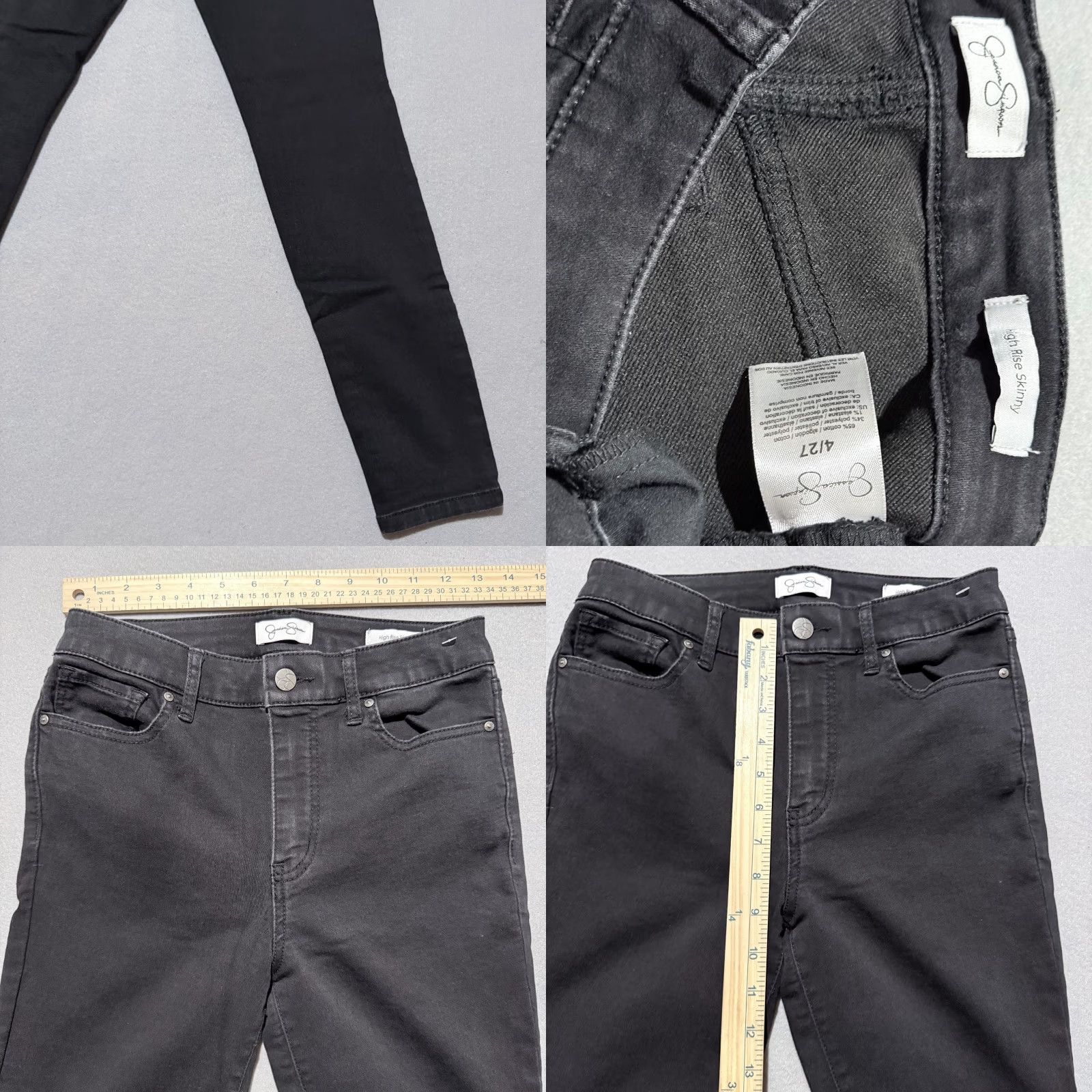 Jessica Simpson Jessica Simpson Women's Jeans Skinny Black Jessica Simpson Skinny Ankle Jeans High-Rise - 4/27 Boys Womens Mens? Size 27" / US 4 / IT 40 - 8 Thumbnail