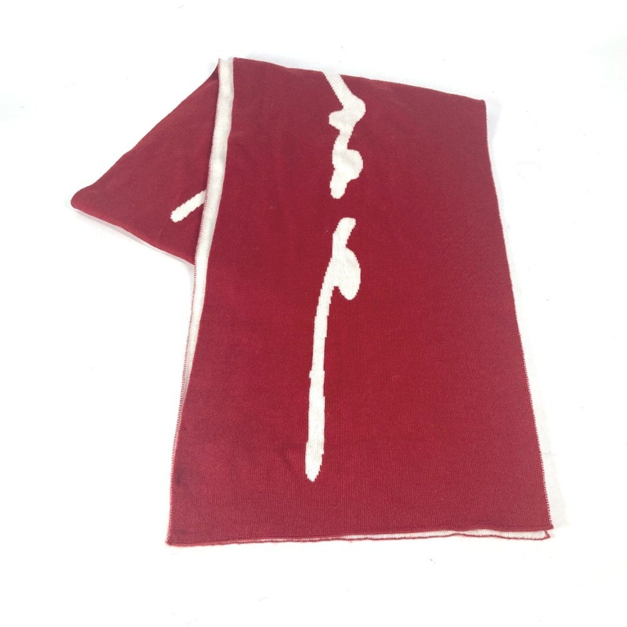 Versace Versace logo bicolor scarf wool men women red Size ONE SIZE - 1 Thumbnail