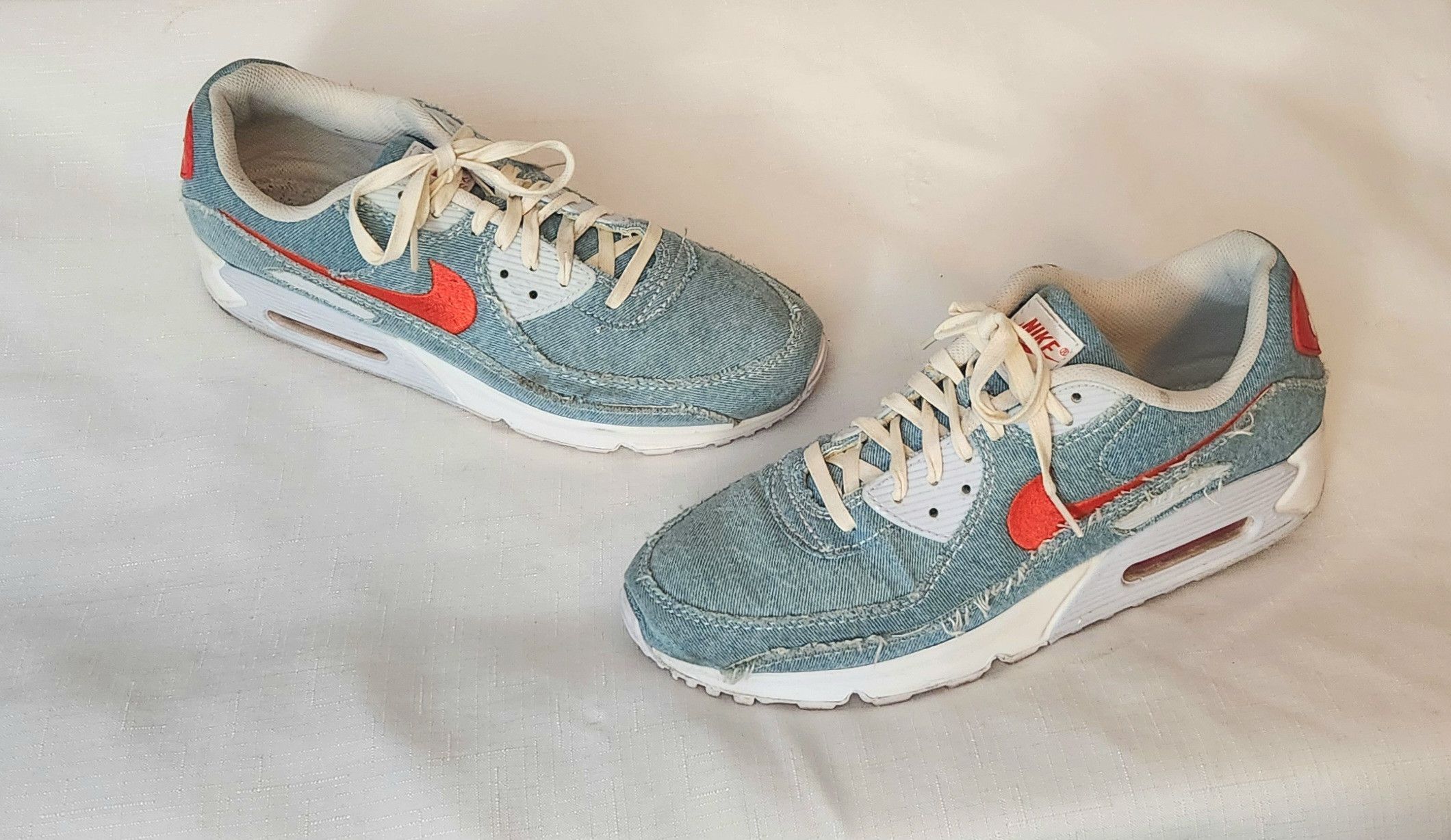 Nike Nike Air Max 90 'Denim Light Wash' Habanero 12 DV2120-900 Size US 12 / EU 45 - 2 Thumbnail