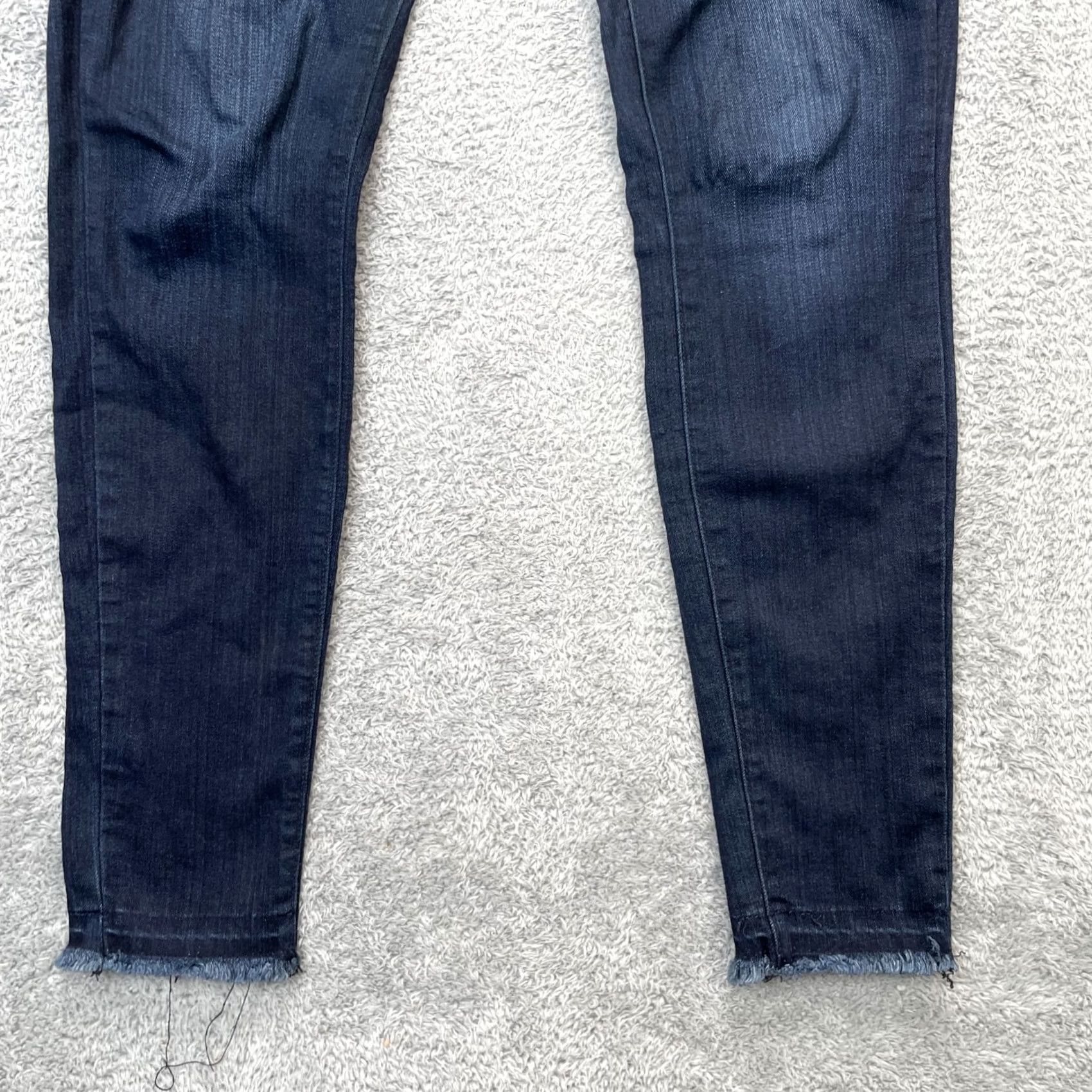Paige Paige Jeans Womens 27 Blue Hoxton Ultra Skinny Denim Cotton Stretch Raw Hem Size 28" / US 6 / IT 42 - 6 Thumbnail