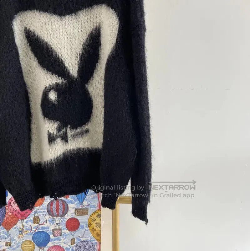 Yves Saint Laurent YSL Large Black Mohair Long Sleeve Knit Sweater . Size XL / US 12-14 / IT 48-50 - 4 Thumbnail