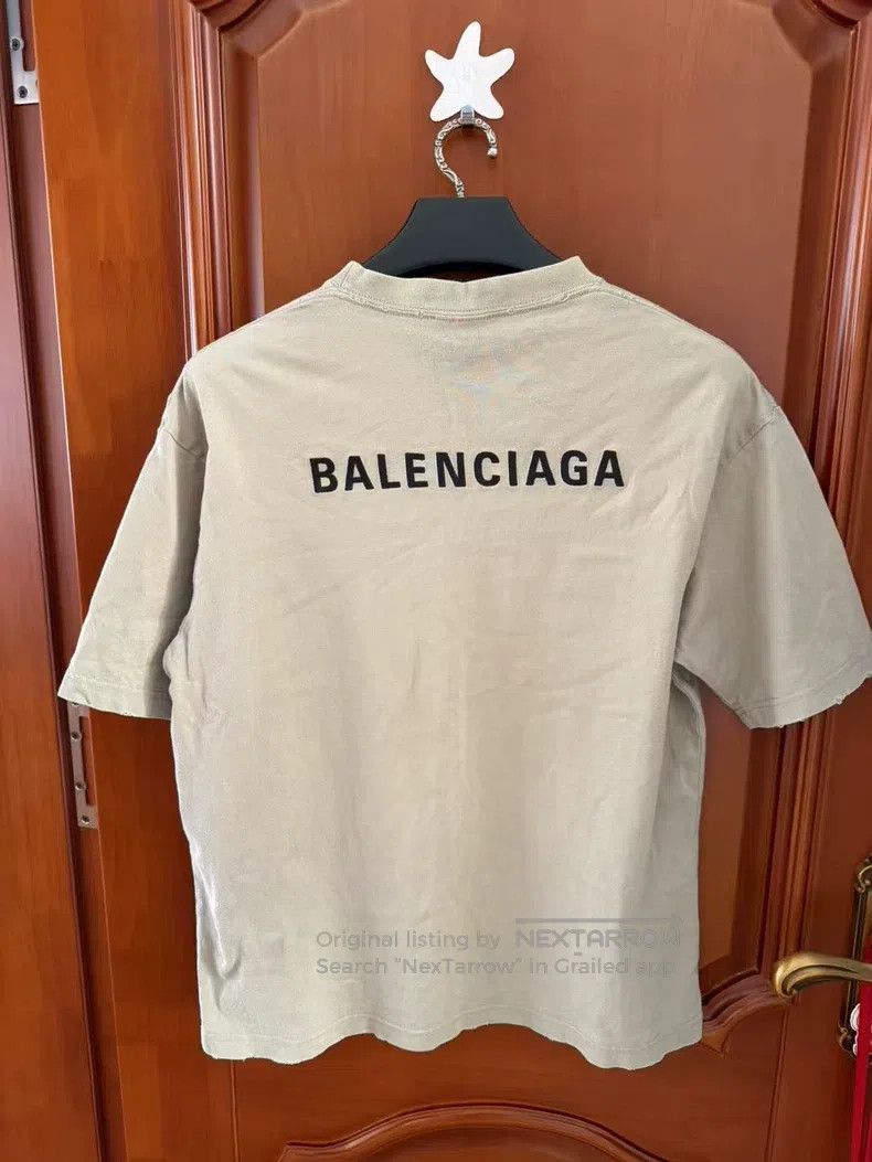 Balenciaga Balenciaga Front and Back Logo Embroidered Short Sleeve Size US S / EU 44-46 / 1 - 2 Thumbnail