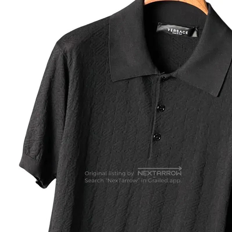 Versace Versace Black Silk Logo Polo Shirt . Size US XS / EU 42 / 0 - 6 Thumbnail