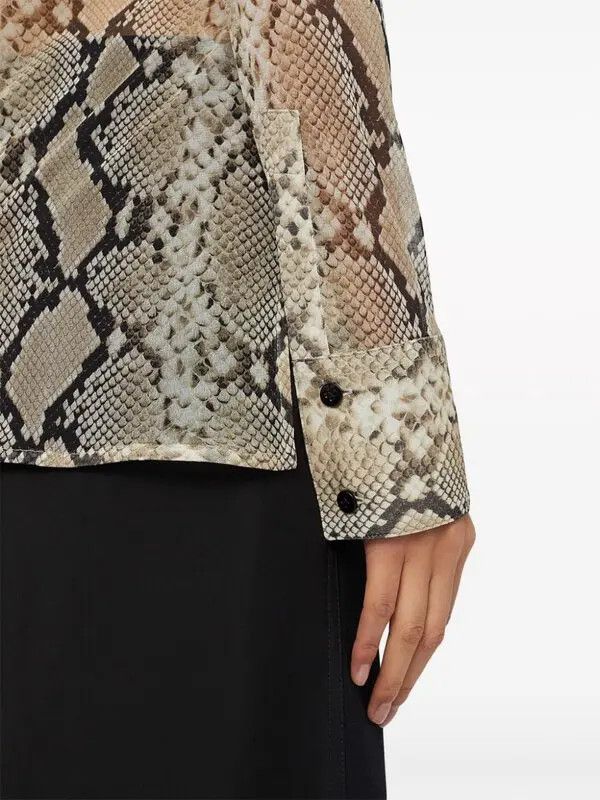 Jil Sander o1w1db10825 Long Sleeve Shirt in Hazelnut Mouline Size XL / US 12-14 / IT 48-50 - 5 Thumbnail