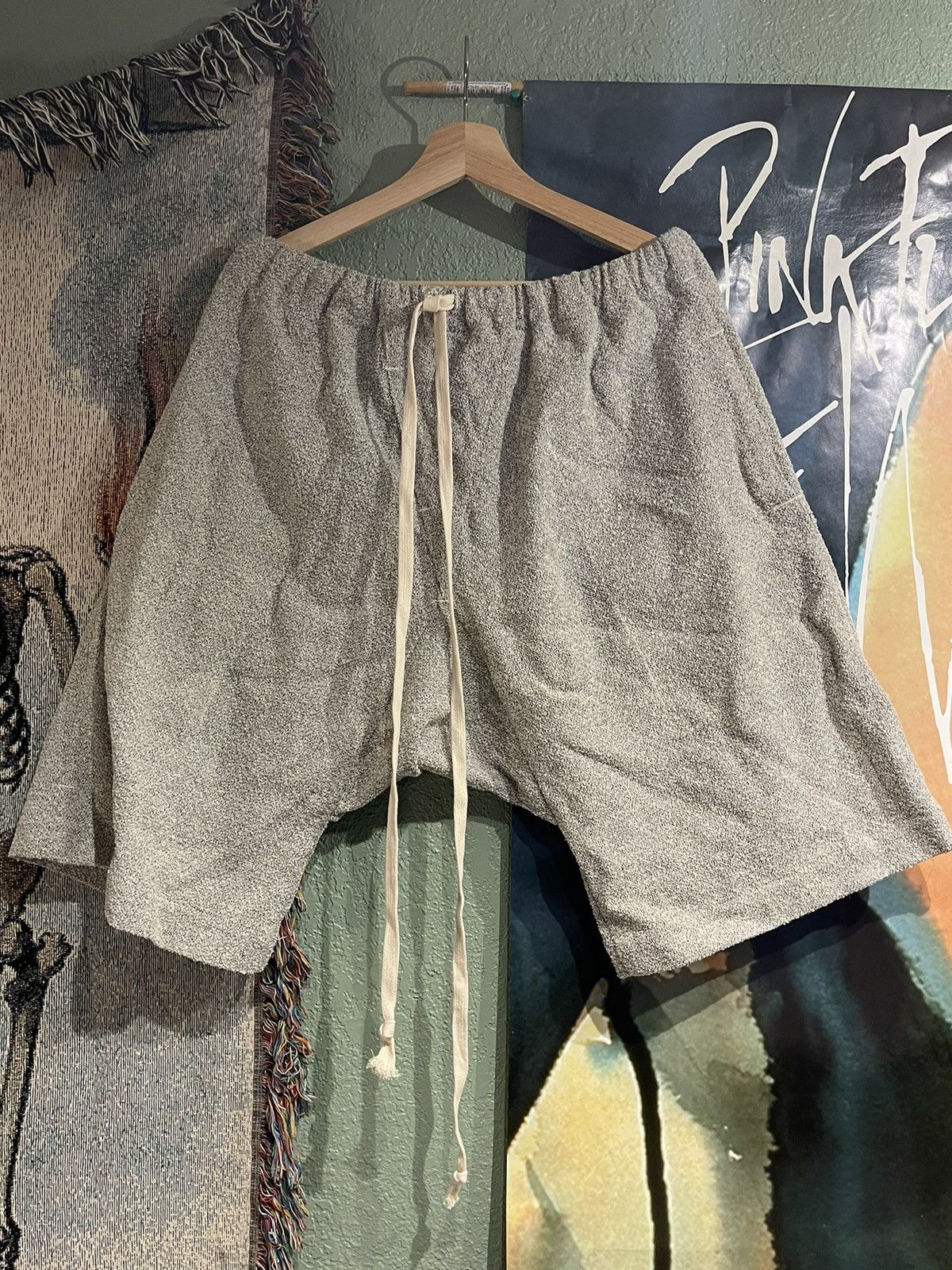 image of Archival Clothing Ezra Ketter Smith Shorts in Grey, Men's (Size 36)