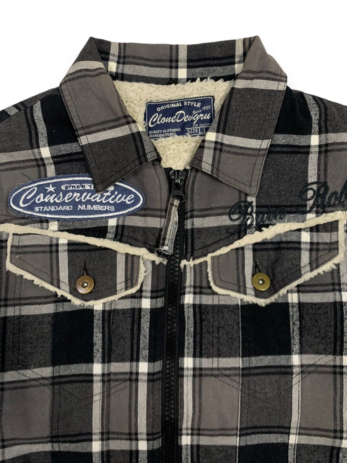 Japanese Brand Japanese Clone Devgru Plaid Multipockets Sherpa Lined Jacket Size US M / EU 48-50 / 2 - 5 Thumbnail