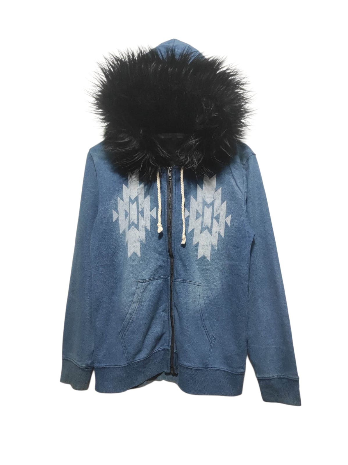 Japanese Brand Growth by Grail denim zip fur hoodie ifsix LGB style Size US L / EU 52-54 / 3 - 1 Thumbnail