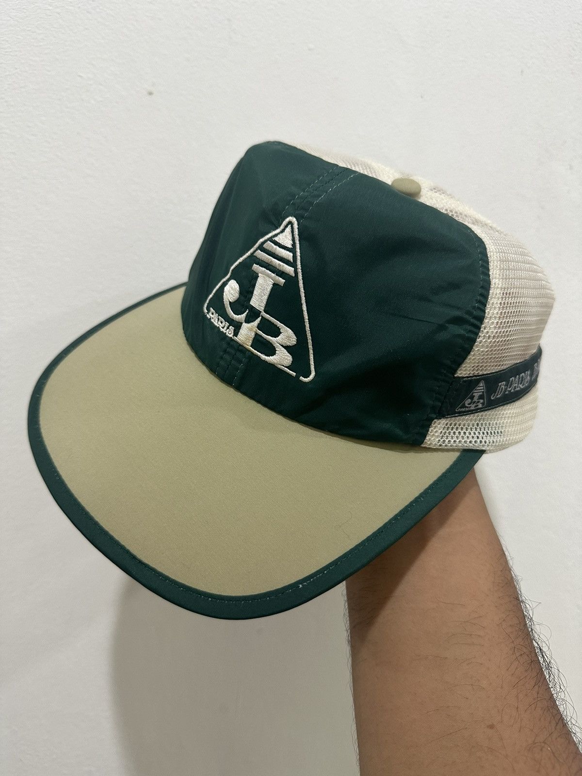 image of Vintage VTG 90’S J.b Paris Hat in Green/White, Men's