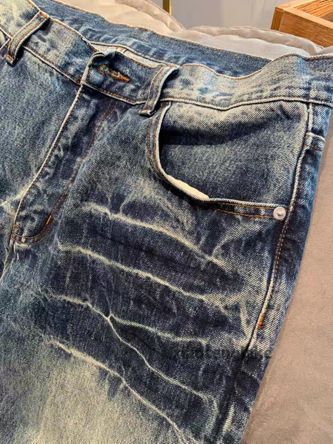 Jean Unisex washed faded punk grunge loose baggy jeans Size US 36 / EU 52 - 3 Thumbnail
