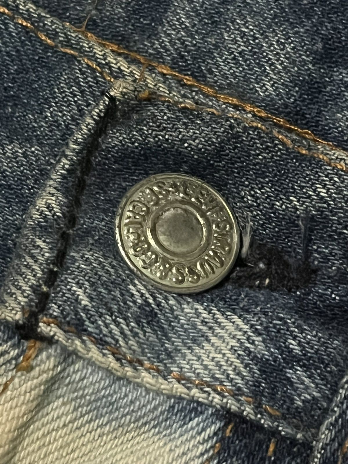 Levi's × Vintage Vintage 80s Levi’s 501 Grafitti Artistry Custom Made Jeans Size US 31 - 7 Thumbnail
