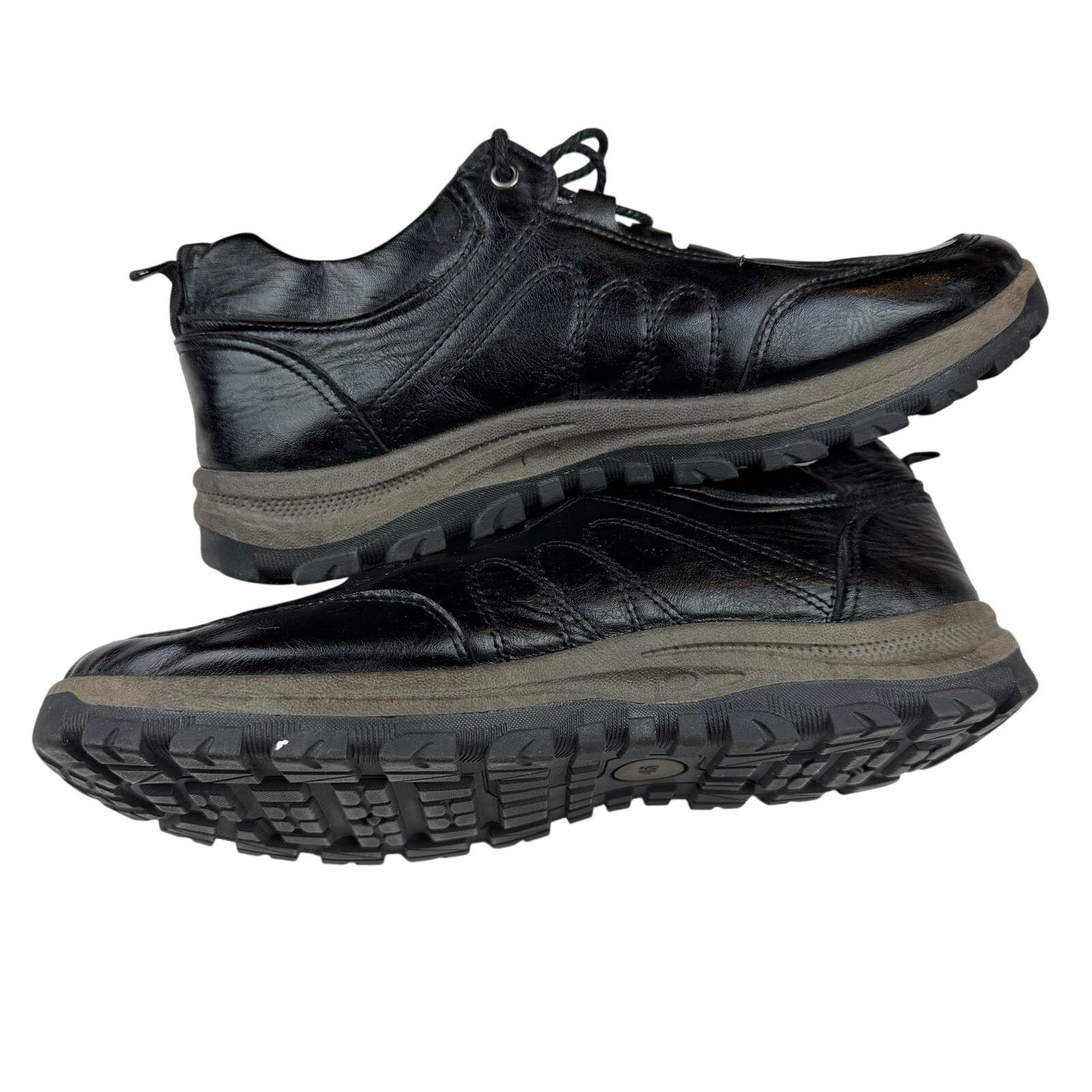 Other HTF Black Leather Lace-Up Casual Sneakers Shoes Size US 10.5 / EU 43-44 - 3 Thumbnail