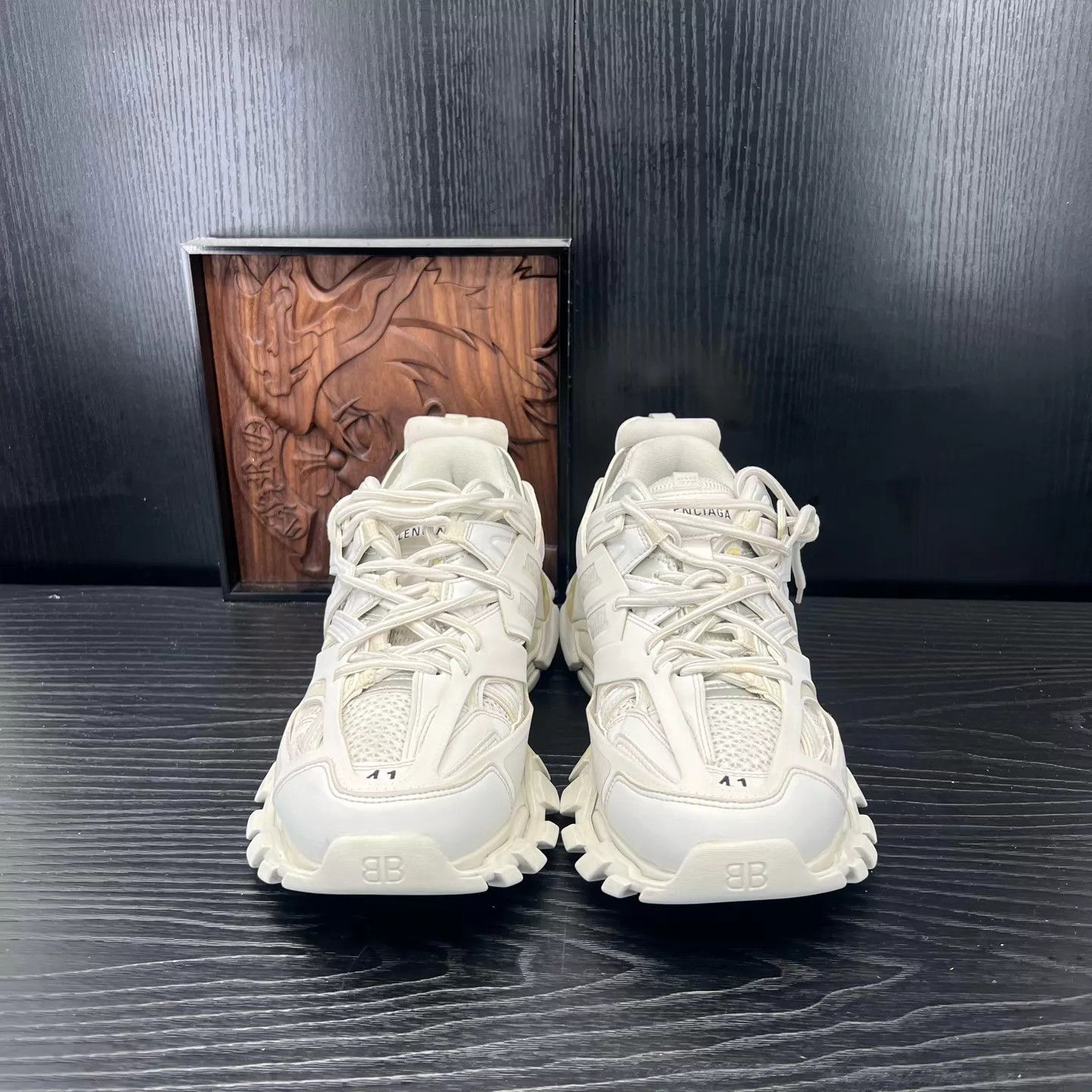 Balenciaga Balenciaga Track White 41 Original Box Like New Size US 8 / EU 41 - 8 Thumbnail
