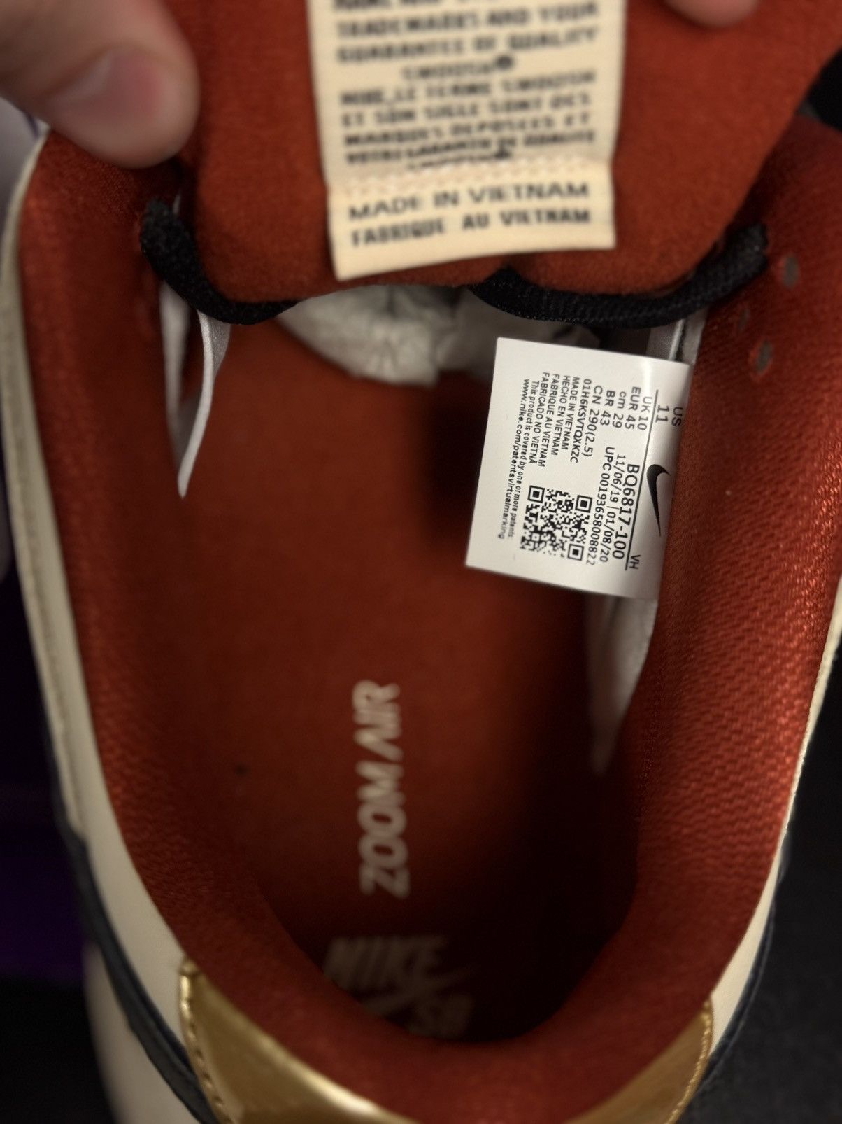 Nike Size 11 - Nike Dunk SB Low Muslin “Hennessy” 2020 Size US 11 / EU 44 - 13 Thumbnail