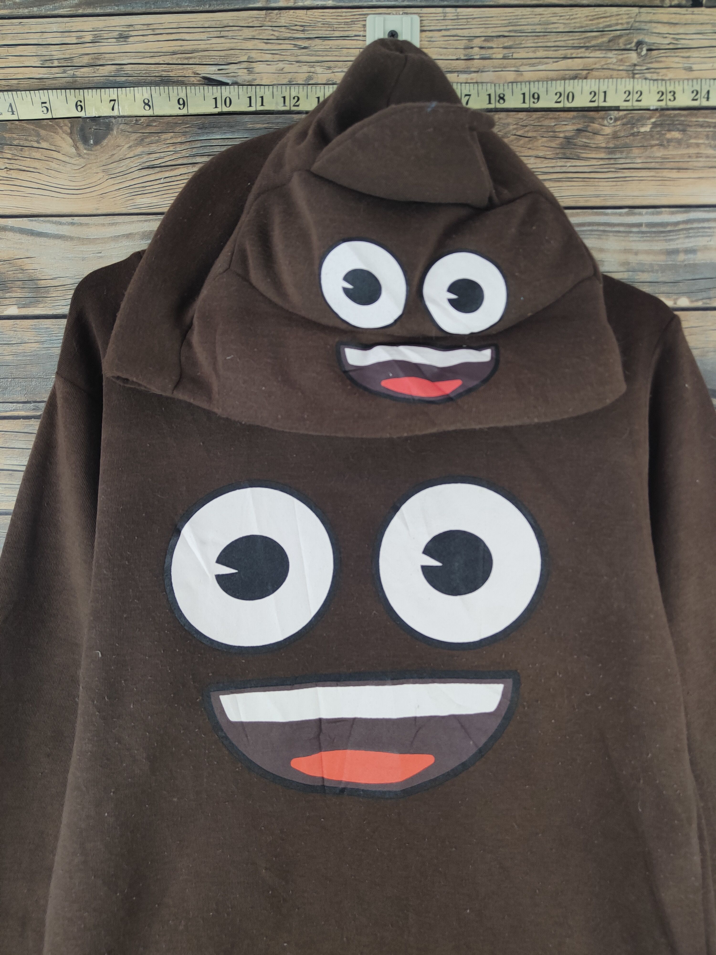 Japanese Brand Very rare Big Emoji Brown Hoodie Sweatshirts Size US M / EU 48-50 / 2 - 2 Thumbnail