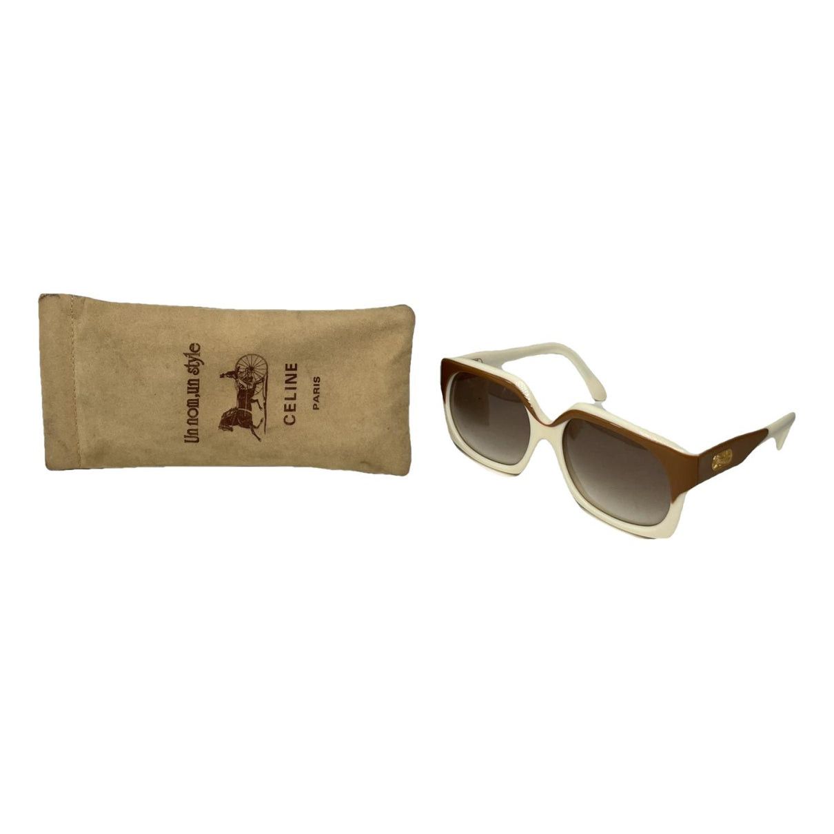 Celine White Plastic Sunglasses Size ONE SIZE - 1 Thumbnail