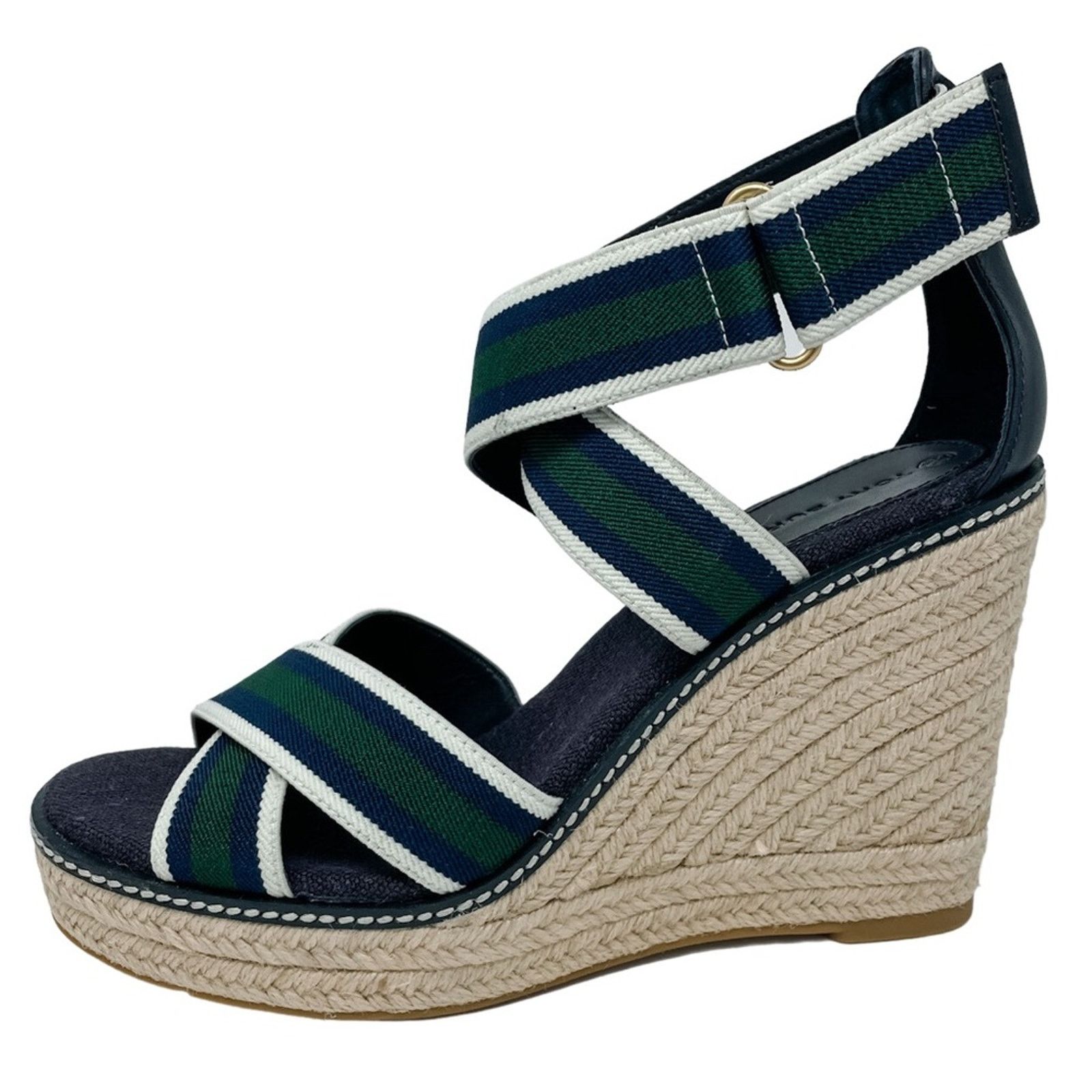 Tory Burch Tory Burch Frieda Stripe Canvas Leather Espadrilles size 9.5 Size US 9.5 / IT 39.5 - 1 Thumbnail