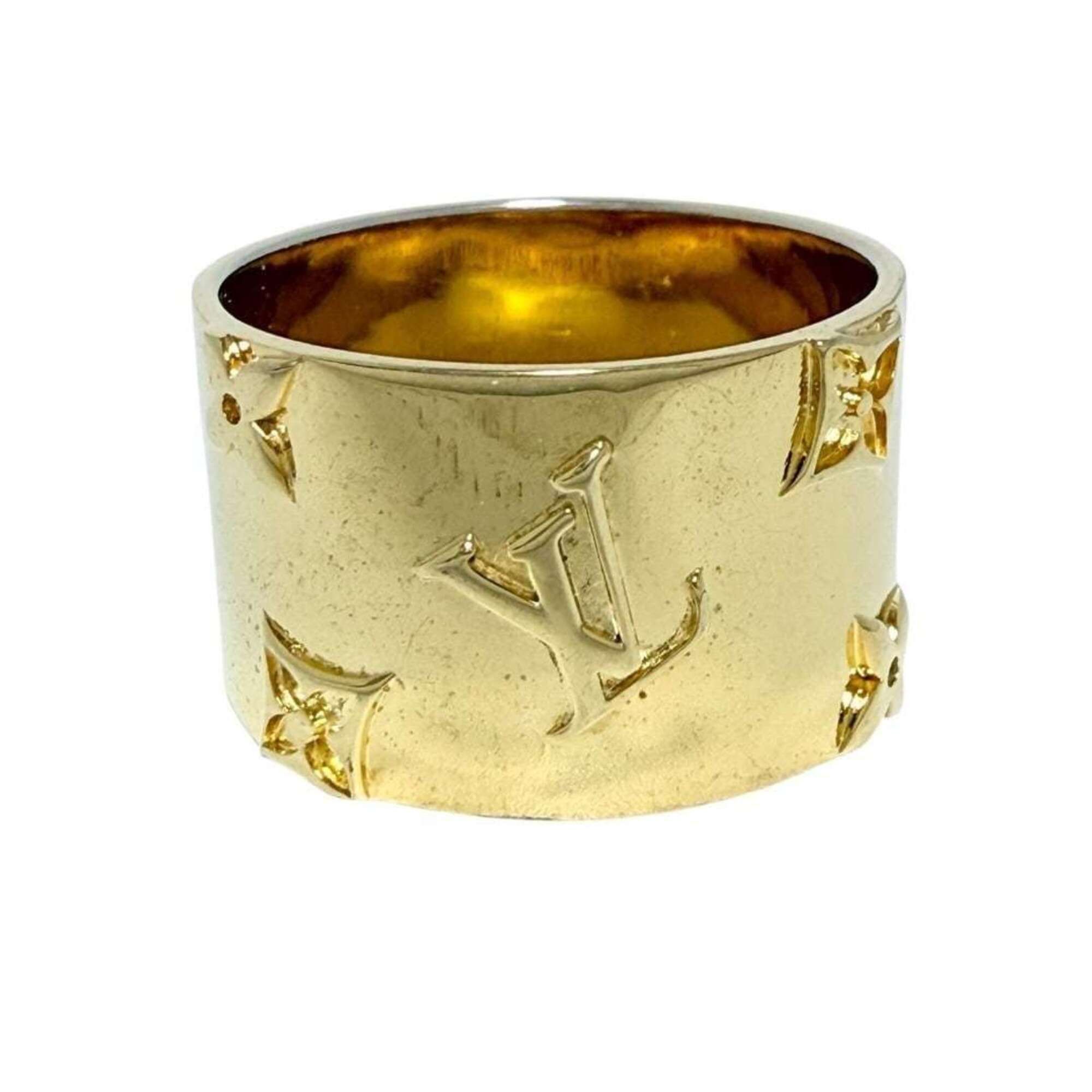 Louis Vuitton Louis Vuitton Men's Wide Ring, Monogram, Size 17 (L), Gold Size ONE SIZE - 1 Thumbnail