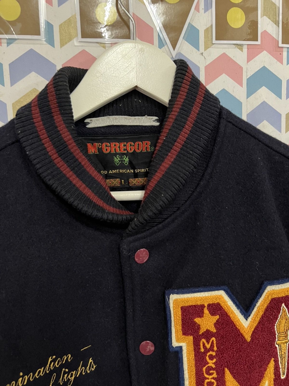 Japanese Brand 90s Varsity Jacket Size US L / EU 52-54 / 3 - 3 Thumbnail